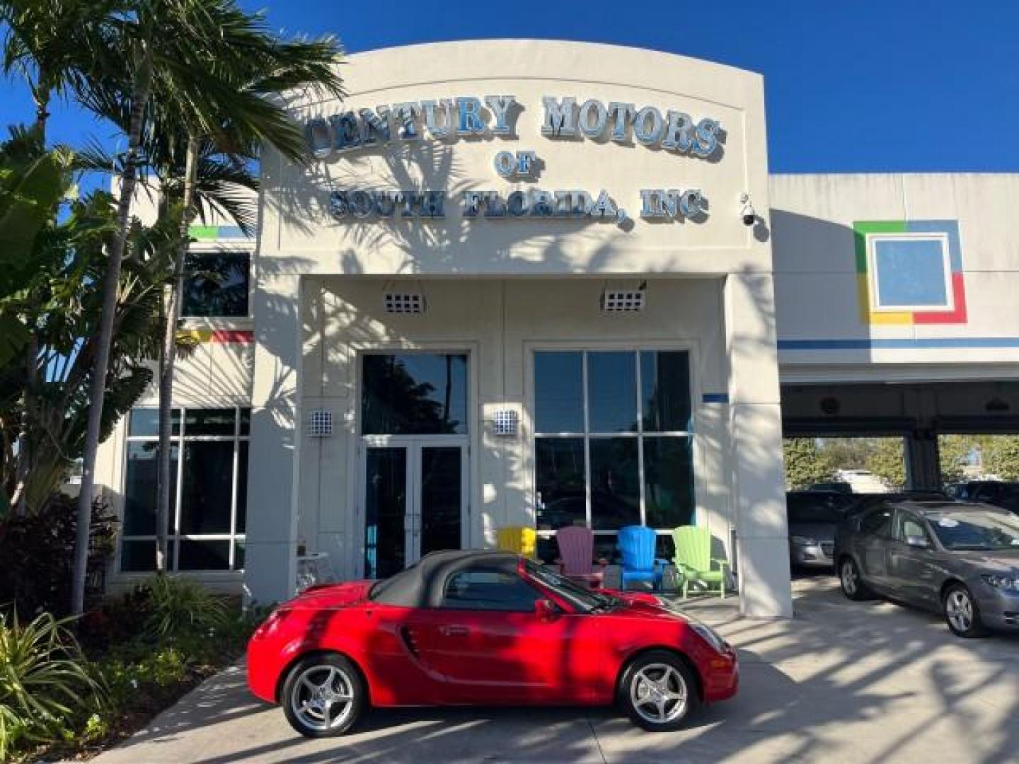 2004 Absolutely Red /Gray Toyota MR2 Spyder 1 FL LOW MILES 6,855 (JTDFR320140) with an 1.8L DOHC MPFI VVT-i 16-Valve 4-Cyl Engine engine, Automatic transmission, located at 4701 North Dixie Hwy, Pompano Beach, FL, 33064, (954) 422-2889, 26.240938, -80.123474 - OUR WEBPAGE FLORIDACARS1.COM HAS OVER 100 PHOTOS AND FREE CARFAX LINK 2004 TOYOTA MR2 SPYDER AUTO ROAD READY 1.8L I4 VIN: JTDFR320140068103 NO ACCIDENTS 33 MPG CONVERTIBLE NO RECALLS 1.8L I4 F DOHC 16V 1 OWNER FLORIDA GASOLINE ONLY 6,855 MILES REAR WHEEL DRIVE CONVERTIBLE TOP Alloy Wheels Approach L - Photo#0