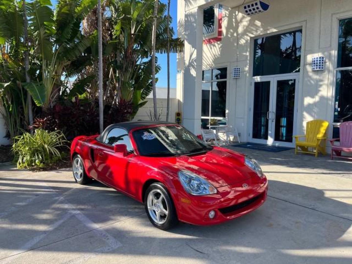 2004 Absolutely Red /Gray Toyota MR2 Spyder 1 FL LOW MILES 6,855 (JTDFR320140) with an 1.8L DOHC MPFI VVT-i 16-Valve 4-Cyl Engine engine, Automatic transmission, located at 4701 North Dixie Hwy, Pompano Beach, FL, 33064, (954) 422-2889, 26.240938, -80.123474 - OUR WEBPAGE FLORIDACARS1.COM HAS OVER 100 PHOTOS AND FREE CARFAX LINK 2004 TOYOTA MR2 SPYDER AUTO ROAD READY 1.8L I4 VIN: JTDFR320140068103 NO ACCIDENTS 33 MPG CONVERTIBLE NO RECALLS 1.8L I4 F DOHC 16V 1 OWNER FLORIDA GASOLINE ONLY 6,855 MILES REAR WHEEL DRIVE CONVERTIBLE TOP Alloy Wheels Approach L - Photo#1