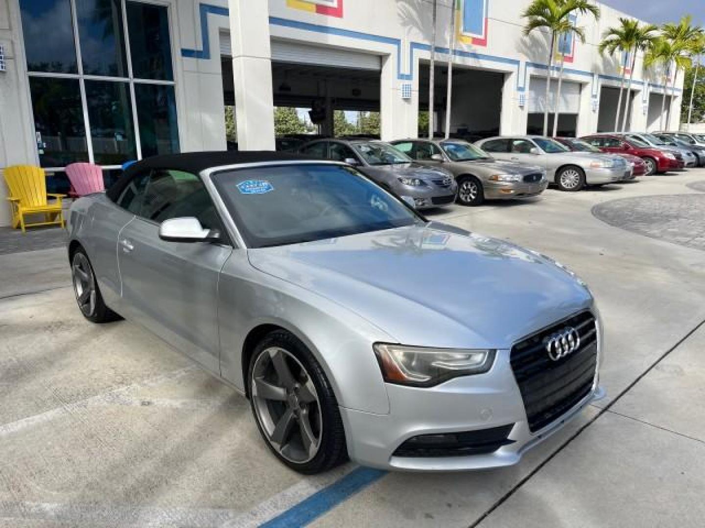 2014 Ice Silver Metallic/Brown Roof /Black Audi A5 Premium Plus LOW MILES 117,819 (WAULFAFH2EN) with an 2.0L TFSI 4-Cyl Engine engine, Automatic transmission, located at 4701 North Dixie Hwy, Pompano Beach, FL, 33064, (954) 422-2889, 26.240938, -80.123474 - OUR WEBPAGE FLORIDACARS1.COM HAS OVER 100 PHOTOS AND FREE CARFAX LINK 2014 AUDI A5 2.0T QUATTRO PREMIUM PLUS ROAD READY 2.0L I4 TURBO VIN: WAULFAFH2EN012656 NO ACCIDENTS NO RECALLS CONVERTIBLE NEW $58,075 POWER CONVERTIBLE TOP 2.0L I4 F DOHC 16V QUATTRO POWER LEATHER SEATS 29 MPG FLEX FUEL DUAL AC A - Photo#71