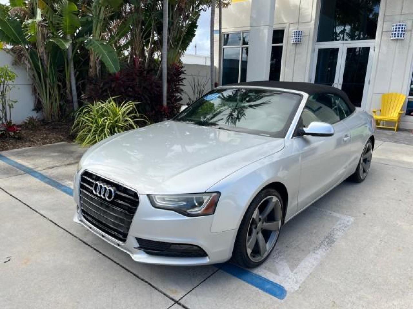 2014 Ice Silver Metallic/Brown Roof /Black Audi A5 Premium Plus LOW MILES 117,819 (WAULFAFH2EN) with an 2.0L TFSI 4-Cyl Engine engine, Automatic transmission, located at 4701 North Dixie Hwy, Pompano Beach, FL, 33064, (954) 422-2889, 26.240938, -80.123474 - OUR WEBPAGE FLORIDACARS1.COM HAS OVER 100 PHOTOS AND FREE CARFAX LINK 2014 AUDI A5 2.0T QUATTRO PREMIUM PLUS ROAD READY 2.0L I4 TURBO VIN: WAULFAFH2EN012656 NO ACCIDENTS NO RECALLS CONVERTIBLE NEW $58,075 POWER CONVERTIBLE TOP 2.0L I4 F DOHC 16V QUATTRO POWER LEATHER SEATS 29 MPG FLEX FUEL DUAL AC A - Photo#72