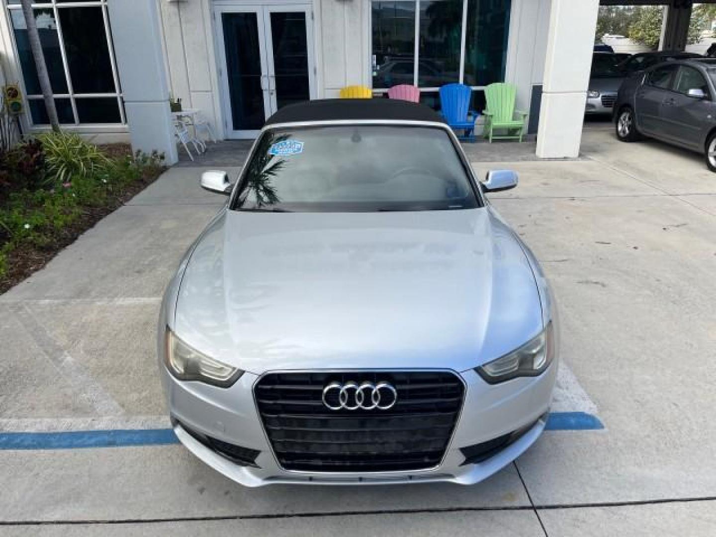 2014 Ice Silver Metallic/Brown Roof /Black Audi A5 Premium Plus LOW MILES 117,819 (WAULFAFH2EN) with an 2.0L TFSI 4-Cyl Engine engine, Automatic transmission, located at 4701 North Dixie Hwy, Pompano Beach, FL, 33064, (954) 422-2889, 26.240938, -80.123474 - OUR WEBPAGE FLORIDACARS1.COM HAS OVER 100 PHOTOS AND FREE CARFAX LINK 2014 AUDI A5 2.0T QUATTRO PREMIUM PLUS ROAD READY 2.0L I4 TURBO VIN: WAULFAFH2EN012656 NO ACCIDENTS NO RECALLS CONVERTIBLE NEW $58,075 POWER CONVERTIBLE TOP 2.0L I4 F DOHC 16V QUATTRO POWER LEATHER SEATS 29 MPG FLEX FUEL DUAL AC A - Photo#79