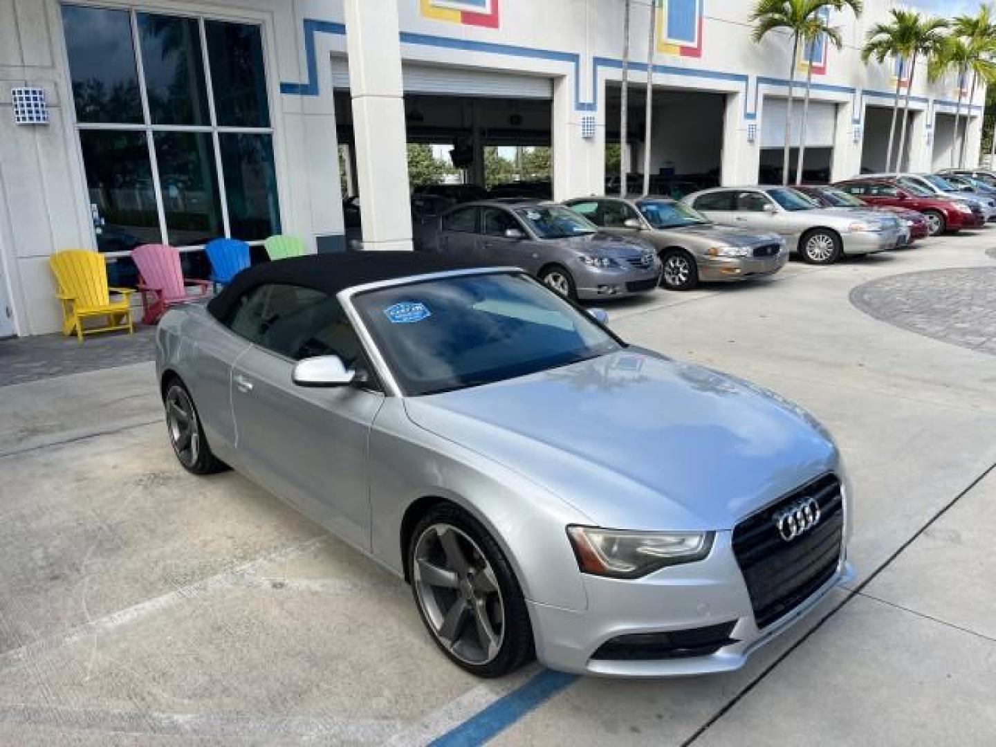 2014 Ice Silver Metallic/Brown Roof /Black Audi A5 Premium Plus LOW MILES 117,819 (WAULFAFH2EN) with an 2.0L TFSI 4-Cyl Engine engine, Automatic transmission, located at 4701 North Dixie Hwy, Pompano Beach, FL, 33064, (954) 422-2889, 26.240938, -80.123474 - OUR WEBPAGE FLORIDACARS1.COM HAS OVER 100 PHOTOS AND FREE CARFAX LINK 2014 AUDI A5 2.0T QUATTRO PREMIUM PLUS ROAD READY 2.0L I4 TURBO VIN: WAULFAFH2EN012656 NO ACCIDENTS NO RECALLS CONVERTIBLE NEW $58,075 POWER CONVERTIBLE TOP 2.0L I4 F DOHC 16V QUATTRO POWER LEATHER SEATS 29 MPG FLEX FUEL DUAL AC A - Photo#80