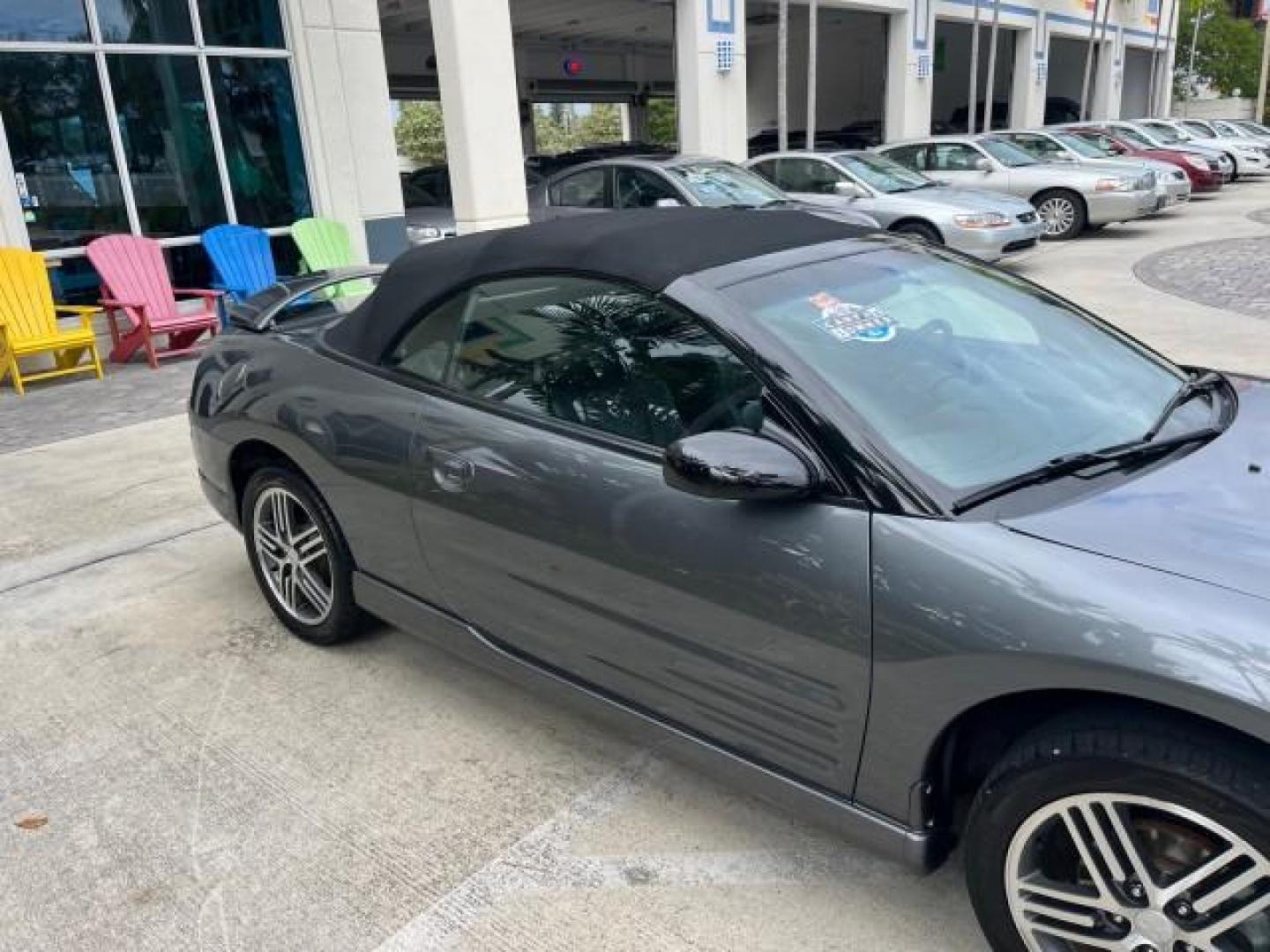 2004 Titanium Pearl /Midnight Mitsubishi Eclipse 1 FL GTS LOW MILES 36,082 (4A3AE75H84E) with an 3.0L SOHC MPFI 24-Valve V6 Variable Induction Engine engine, Automatic transmission, located at 4701 North Dixie Hwy, Pompano Beach, FL, 33064, (954) 422-2889, 26.240938, -80.123474 - OUR WEBPAGE FLORIDACARS1.COM HAS OVER 100 PHOTOS AND FREE CARFAX LINK 2004 MITSUBISHI ECLIPSE SPYDER GTS ROAD READY 3.0L V6 VIN: 4A3AE75H84E116730 NO ACCIDENTS 29 MPG CONVERTIBLE NO RECALLS 1 OWNER 3.0L V6 F DOHC 24V LOW MILES 30,082 GTS GASOLINE POWER CONVERTIBLE TOP POWER LEATHER SEATS FRONT WHEEL - Photo#75