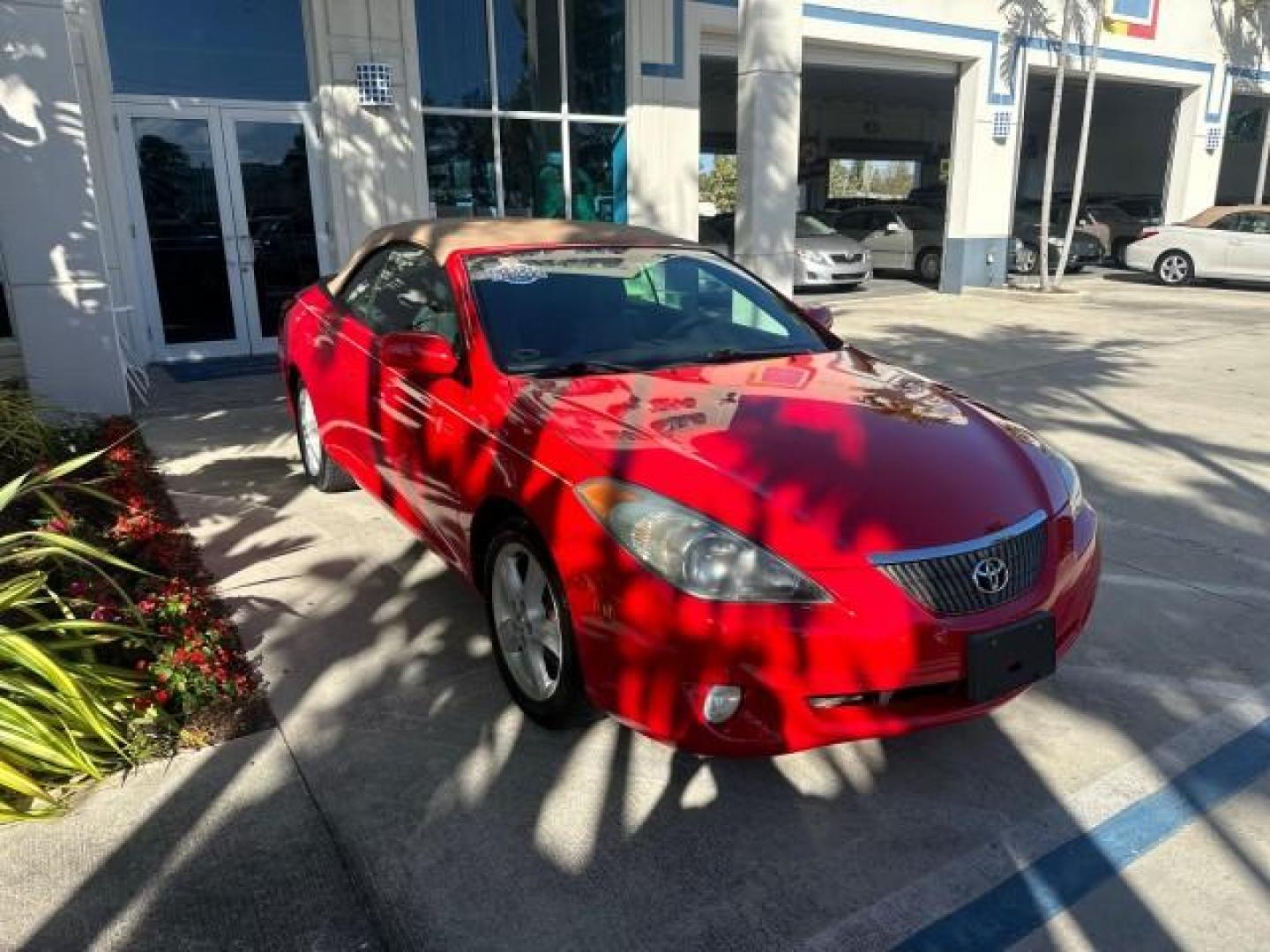 2004 Absolutely Red /Dark Stone Toyota Camry Solara 1 FL SLE LOW MILES 17,713 (4T1FA38P74U) with an 3.3L DOHC SMPI VVT-i 24-Valve V6 Engine engine, Automatic transmission, located at 4701 North Dixie Hwy, Pompano Beach, FL, 33064, (954) 422-2889, 26.240938, -80.123474 - OUR WEBPAGE FLORIDACARS1.COM HAS OVER 100 PHOTOS AND FREE CARFAX LINK 2004 TOYOTA CAMRY SOLARA SLE V6 VIN: 4T1FA38P74U024669 4 T 1 F A 3 8 P 7 4 U 0 2 4 6 6 9 CONVERTIBLE 3.3L V6 F DOHC 24V 29 MPG GASOLINE FRONT WHEEL DRIVE Top Features Alloy Wheels Leather Seats Front Seat Heaters Satellite Radio R - Photo#1