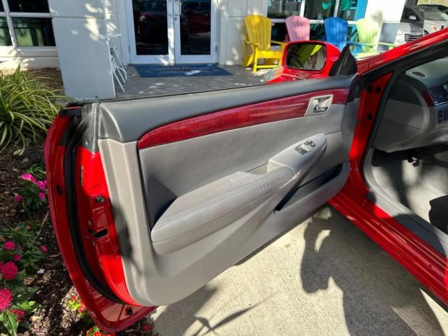 2004 Absolutely Red /Dark Stone Toyota Camry Solara 1 FL SLE LOW MILES 17,713 (4T1FA38P74U) with an 3.3L DOHC SMPI VVT-i 24-Valve V6 Engine engine, Automatic transmission, located at 4701 North Dixie Hwy, Pompano Beach, FL, 33064, (954) 422-2889, 26.240938, -80.123474 - OUR WEBPAGE FLORIDACARS1.COM HAS OVER 100 PHOTOS AND FREE CARFAX LINK 2004 TOYOTA CAMRY SOLARA SLE V6 VIN: 4T1FA38P74U024669 4 T 1 F A 3 8 P 7 4 U 0 2 4 6 6 9 CONVERTIBLE 3.3L V6 F DOHC 24V 29 MPG GASOLINE FRONT WHEEL DRIVE Top Features Alloy Wheels Leather Seats Front Seat Heaters Satellite Radio R - Photo#63
