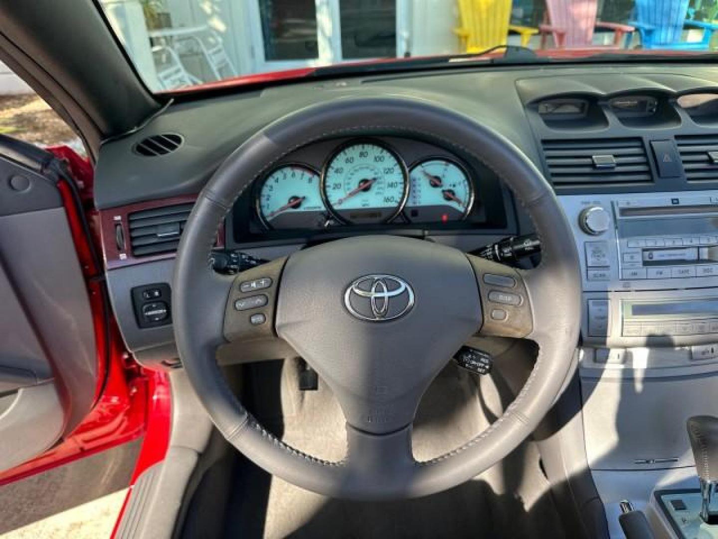 2004 Absolutely Red /Dark Stone Toyota Camry Solara 1 FL SLE LOW MILES 17,713 (4T1FA38P74U) with an 3.3L DOHC SMPI VVT-i 24-Valve V6 Engine engine, Automatic transmission, located at 4701 North Dixie Hwy, Pompano Beach, FL, 33064, (954) 422-2889, 26.240938, -80.123474 - OUR WEBPAGE FLORIDACARS1.COM HAS OVER 100 PHOTOS AND FREE CARFAX LINK 2004 TOYOTA CAMRY SOLARA SLE V6 VIN: 4T1FA38P74U024669 4 T 1 F A 3 8 P 7 4 U 0 2 4 6 6 9 CONVERTIBLE 3.3L V6 F DOHC 24V 29 MPG GASOLINE FRONT WHEEL DRIVE Top Features Alloy Wheels Leather Seats Front Seat Heaters Satellite Radio R - Photo#84