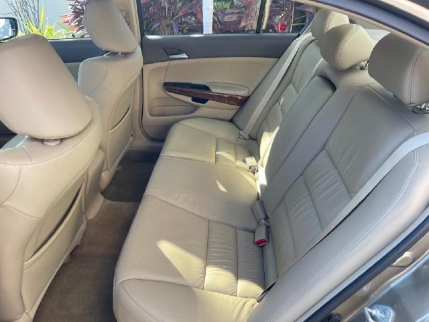 2009 Bold Beige Metallic /Ivory Honda Accord Sdn EX-L LOW MILES 31,501 (1HGCP26819A) with an 2.4L DOHC MPFI 16-Valve i-VTEC I4 Engine engine, Automatic transmission, located at 4701 North Dixie Hwy, Pompano Beach, FL, 33064, (954) 422-2889, 26.240938, -80.123474 - OUR WEBPAGE FLORIDACARS1.COM HAS OVER 100 PHOTOS AND FREE CARFAX LINK 2009 HONDA ACCORD EX-L VIN: 1HGCP26819A145607 1 H G C P 2 6 8 1 9 A 1 4 5 6 0 7 SEDAN 4 DR 2.4L I4 F DOHC 16V 31 MPG GASOLINE FRONT WHEEL DRIVE Top Features Alloy Wheels Satellite Radio Ready Front Seat Heaters Sunroof(s) Leather - Photo#68