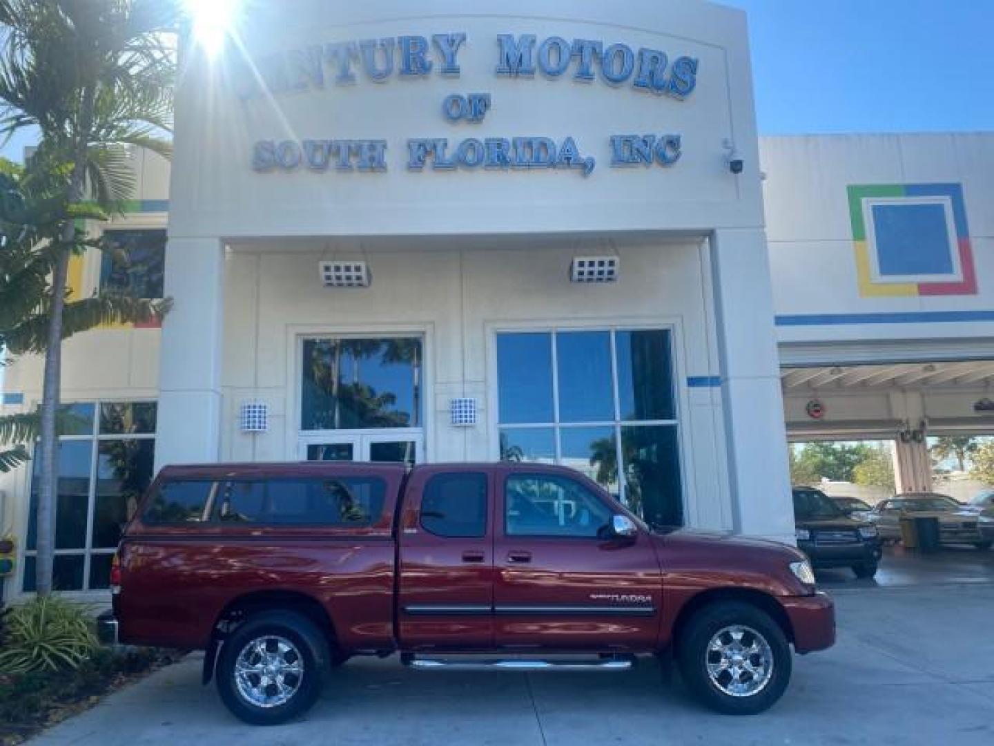 2003 Salsa Red Pearl /Gray Toyota Tundra SR5 LOW MILES 76,363 4.7 V8 (5TBRT34133S) with an 4.7L DOHC EFI 32-Valve V8 i-Force Engine engine, Automatic transmission, located at 4701 North Dixie Hwy, Pompano Beach, FL, 33064, (954) 422-2889, 26.240938, -80.123474 - OUR WEBPAGE FLORIDACARS1.COM HAS OVER 100 PHOTOS AND FREE CARFAX LINK 2003 TOYOTA TUNDRA SR5 CAMPER TOP WONT LAST IN STOCK VIN: 5TBRT34133S335959 5 T B R T 3 4 1 3 3 S 3 3 5 9 5 9 4 DOOR EXTENDED CAB PICKUP 4.7L V8 F DOHC 32V THE BEST GASOLINE REAR WHEEL DRIVE TOW PKG Top Features Alloy Wheels Leath - Photo#0
