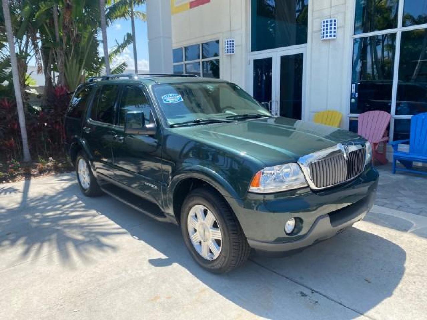 2003 Aspen Green Metallic /Light Parchment Lincoln Aviator Premium SUNROOF LEATHER NAV (5LMEU68H43Z) with an 4.6L DOHC 32-Valve V8 Engine engine, Automatic transmission, located at 4701 North Dixie Hwy, Pompano Beach, FL, 33064, (954) 422-2889, 26.240938, -80.123474 - OUR WEBPAGE FLORIDACARS1.COM HAS OVER 100 PHOTOS AND FREE CARFAX LINK 2003 LINCOLN AVIATOR PREMIUM NAV VIN: 5LMEU68H43ZJ52878 5 L M E U 6 8 H 4 3 Z J 5 2 8 7 8 4 DOOR WAGON/SPORT UTILITY 4.6L V8 F DOHC GASOLINE REAR WHEEL DRIVE Top Features Alloy Wheels Rear View Camera Fold-Away Third Row Running B - Photo#1