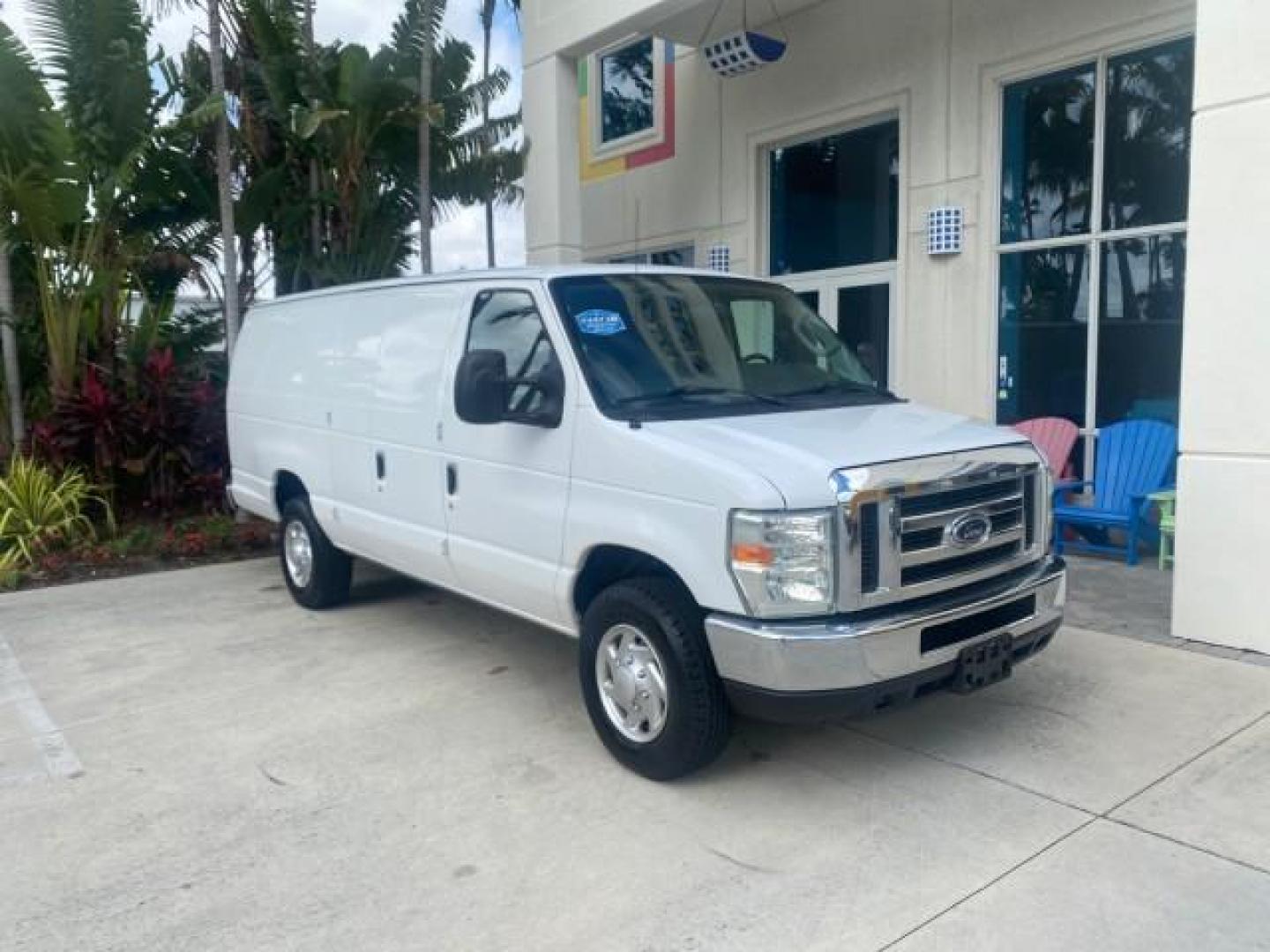 2010 Oxford White /Medium Flint Ford Econoline Cargo Van ext. low miles 54,224 (1FTSS3EL1AD) with an 5.4L SOHC EFI Flex-Fuel V8 Engine engine, Automatic transmission, located at 4701 North Dixie Hwy, Pompano Beach, FL, 33064, (954) 422-2889, 26.240938, -80.123474 - OUR WEBPAGE FLORIDACARS1.COM HAS OVER 100 PHOTOS AND FREE CARFAX LINK 2010 FORD E-SERIES E-350 SD EXT HARD TO FIND! VIN: 1FTSS3EL1ADA67398 1 F T S S 3 E L 1 A D A 6 7 3 9 8 VAN 5.4L V8 F SOHC 16V GASOLINE DUAL AC RARE OPTION. REAR WHEEL DRIVE Top Features Cloth Seats Basic Features ABS Brakes Air Co - Photo#1