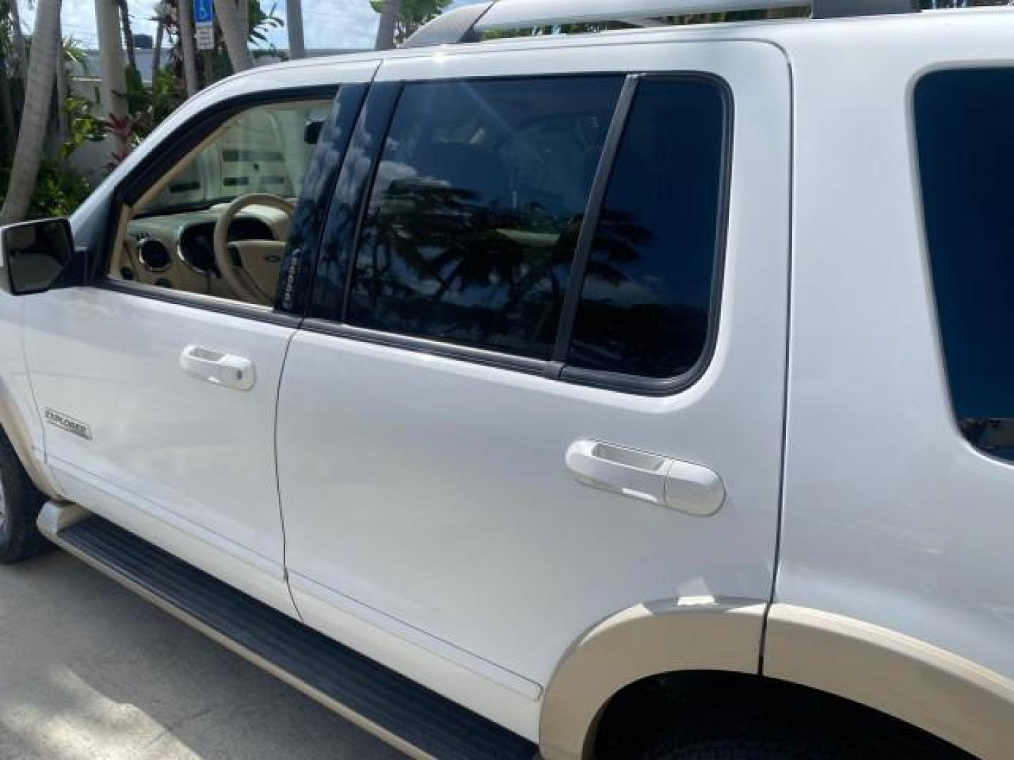 2006 Oxford White /Camel Ford Explorer Eddie Bauer 1 OWNER LOW MILES 88,841 (1FMEU64E56U) with an 4.0L SOHC V6 Engine engine, Automatic transmission, located at 4701 North Dixie Hwy, Pompano Beach, FL, 33064, (954) 422-2889, 26.240938, -80.123474 - OUR WEBPAGE FLORIDACARS1.COM HAS OVER 100 PHOTOS AND FREE CARFAX LINK 2006 FORD EXPLORER EDDIE BAUER VIN: 1FMEU64E56UA54894 1 F M E U 6 4 E 5 6 U A 5 4 8 9 4 4 DOOR WAGON/SPORT UTILITY 4.0L V6 F SOHC GASOLINE REAR WHEEL DRIVE Top Features Alloy Wheels Running Boards Leather Seats Sunroof(s) Parking - Photo#57