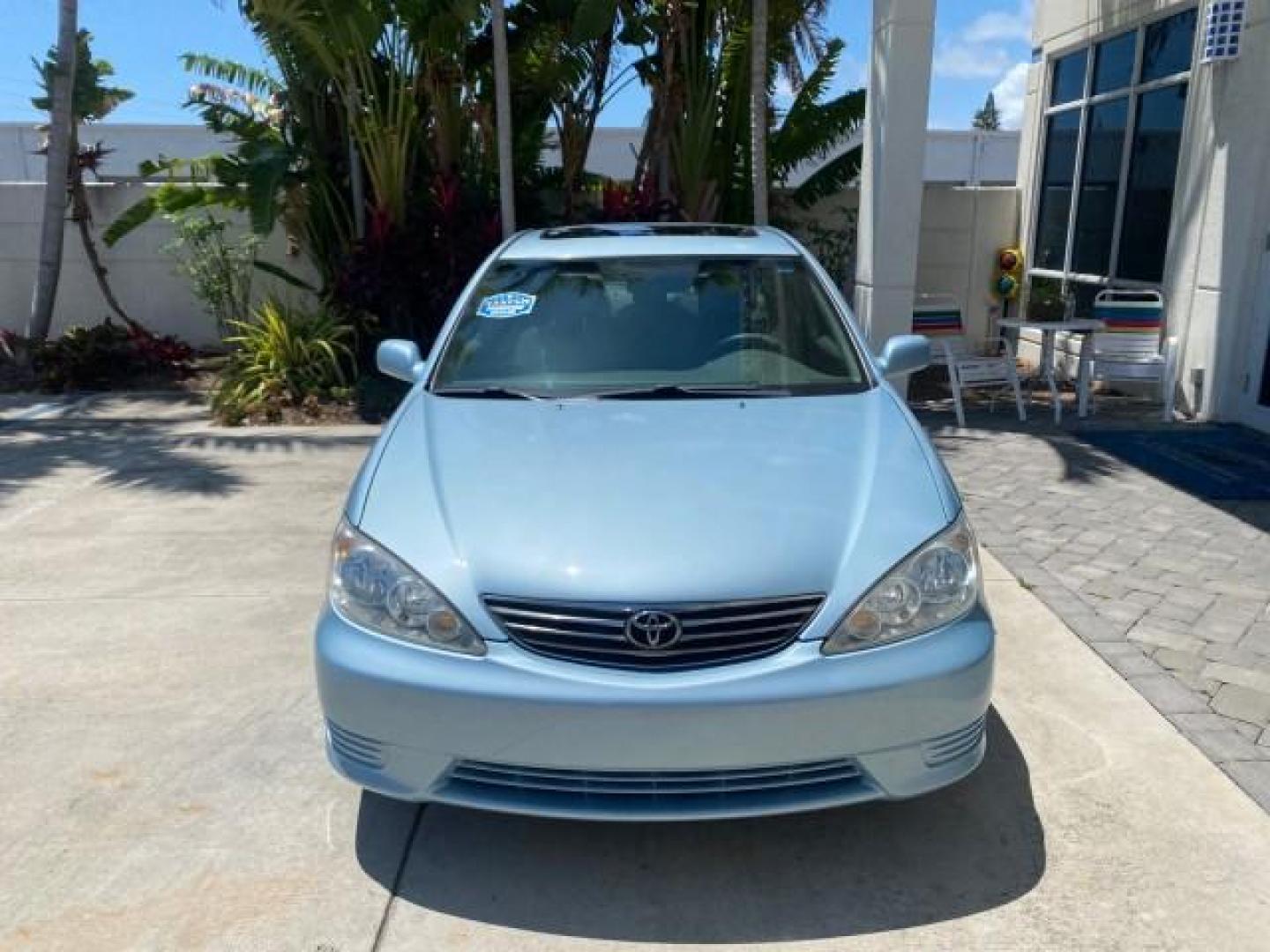 2005 Sky Blue Pearl /Stone Toyota Camry LE FL LOW MILES SUNROOF LEATHER (4T1BE32K25U) with an 2.4L DOHC SEFI Vvti 16-Valve 4-Cyl Engine engine, Automatic transmission, located at 4701 North Dixie Hwy, Pompano Beach, FL, 33064, (954) 422-2889, 26.240938, -80.123474 - OUR WEBPAGE FLORIDACARS1.COM HAS OVER 100 PHOTOS AND FREE CARFAX LINK 2005 TOYOTA CAMRY LE SUNROOF LEATHER VIN: 4T1BE32K25U531416 4 T 1 B E 3 2 K 2 5 U 5 3 1 4 1 6 SEDAN 4 DR 2.4L I4 F DOHC 16V 4 CYL 34 MPG GASOLINE FRONT WHEEL DRIVE Top Features JBL Sound System Leather Seats Basic Features ABS Bra - Photo#2