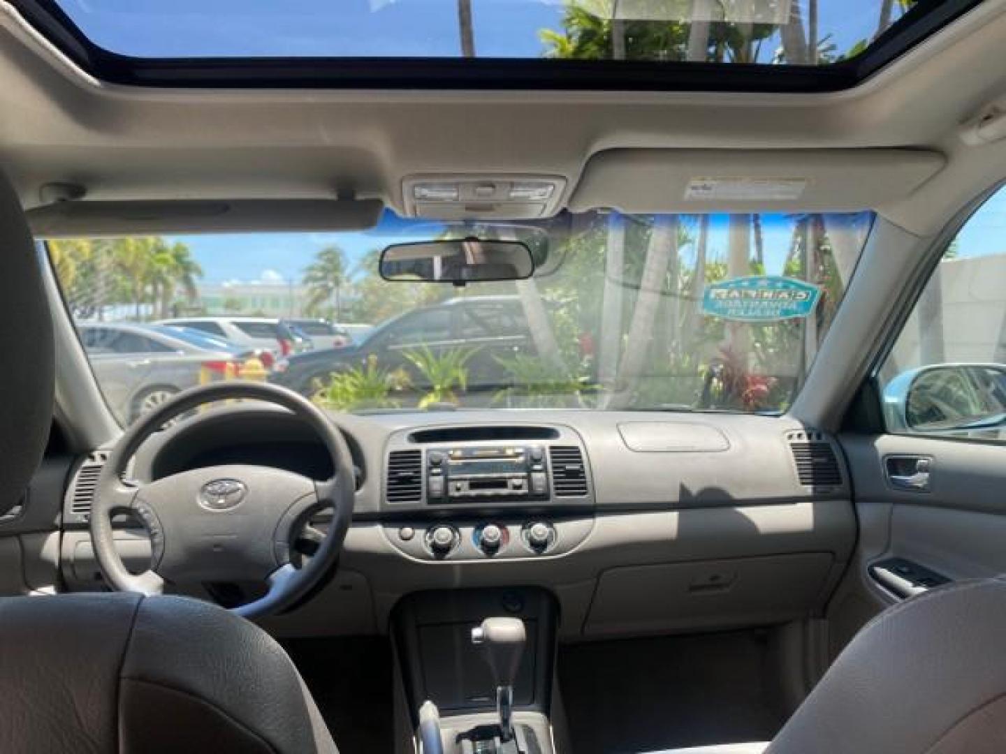 2005 Sky Blue Pearl /Stone Toyota Camry LE FL LOW MILES SUNROOF LEATHER (4T1BE32K25U) with an 2.4L DOHC SEFI Vvti 16-Valve 4-Cyl Engine engine, Automatic transmission, located at 4701 North Dixie Hwy, Pompano Beach, FL, 33064, (954) 422-2889, 26.240938, -80.123474 - OUR WEBPAGE FLORIDACARS1.COM HAS OVER 100 PHOTOS AND FREE CARFAX LINK 2005 TOYOTA CAMRY LE SUNROOF LEATHER VIN: 4T1BE32K25U531416 4 T 1 B E 3 2 K 2 5 U 5 3 1 4 1 6 SEDAN 4 DR 2.4L I4 F DOHC 16V 4 CYL 34 MPG GASOLINE FRONT WHEEL DRIVE Top Features JBL Sound System Leather Seats Basic Features ABS Bra - Photo#65