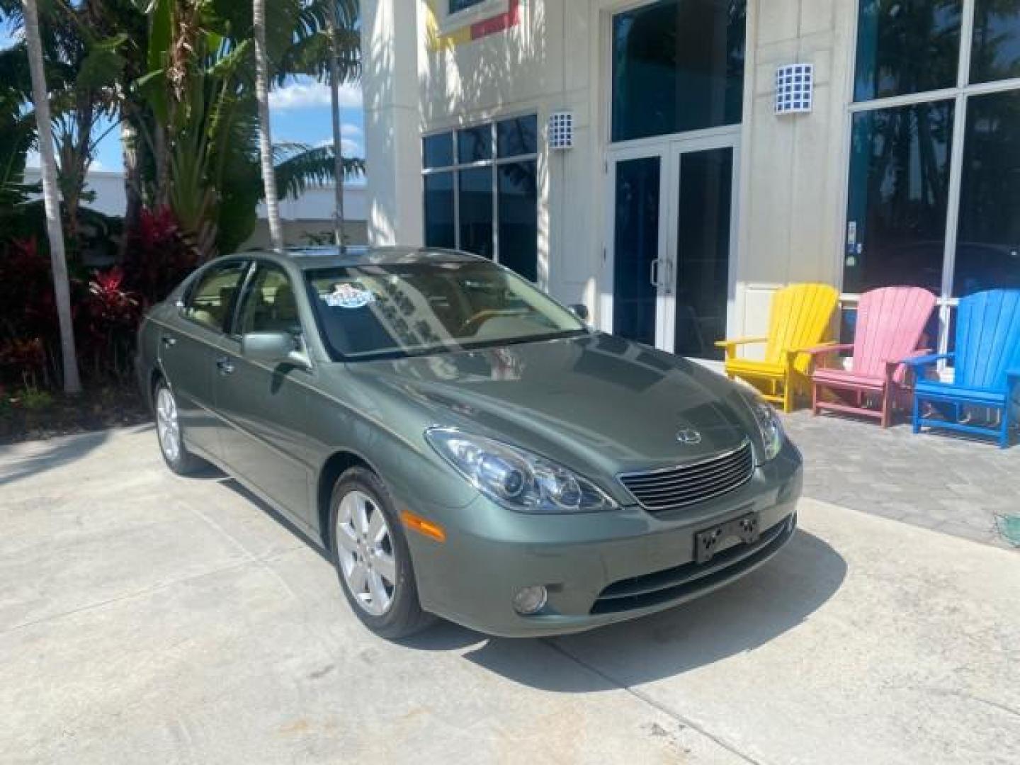 2005 Oasis Green Pearl /Ash Lexus ES 330 1 OWNER LOW MILES 62,870 (JTHBA30GX55) with an 3.3L DOHC EFI 24-Valve V6 Engine engine, Automatic transmission, located at 4701 North Dixie Hwy, Pompano Beach, FL, 33064, (954) 422-2889, 26.240938, -80.123474 - OUR WEBPAGE FLORIDACARS1.COM HAS OVER 100 PHOTOS AND FREE CARFAX LINK 2005 LEXUS ES 330 SUNROOF LOADED NON SMOKERS VIN: JTHBA30GX55134432 J T H B A 3 0 G X 5 5 1 3 4 4 3 2 SEDAN 4 DR 3.3L V6 F 24V GASOLINE 29 MPG FRONT WHEEL DRIVE Top Features A/C Seat(s) Mark Levinson Sound Alloy Wheels Memory Seat - Photo#1