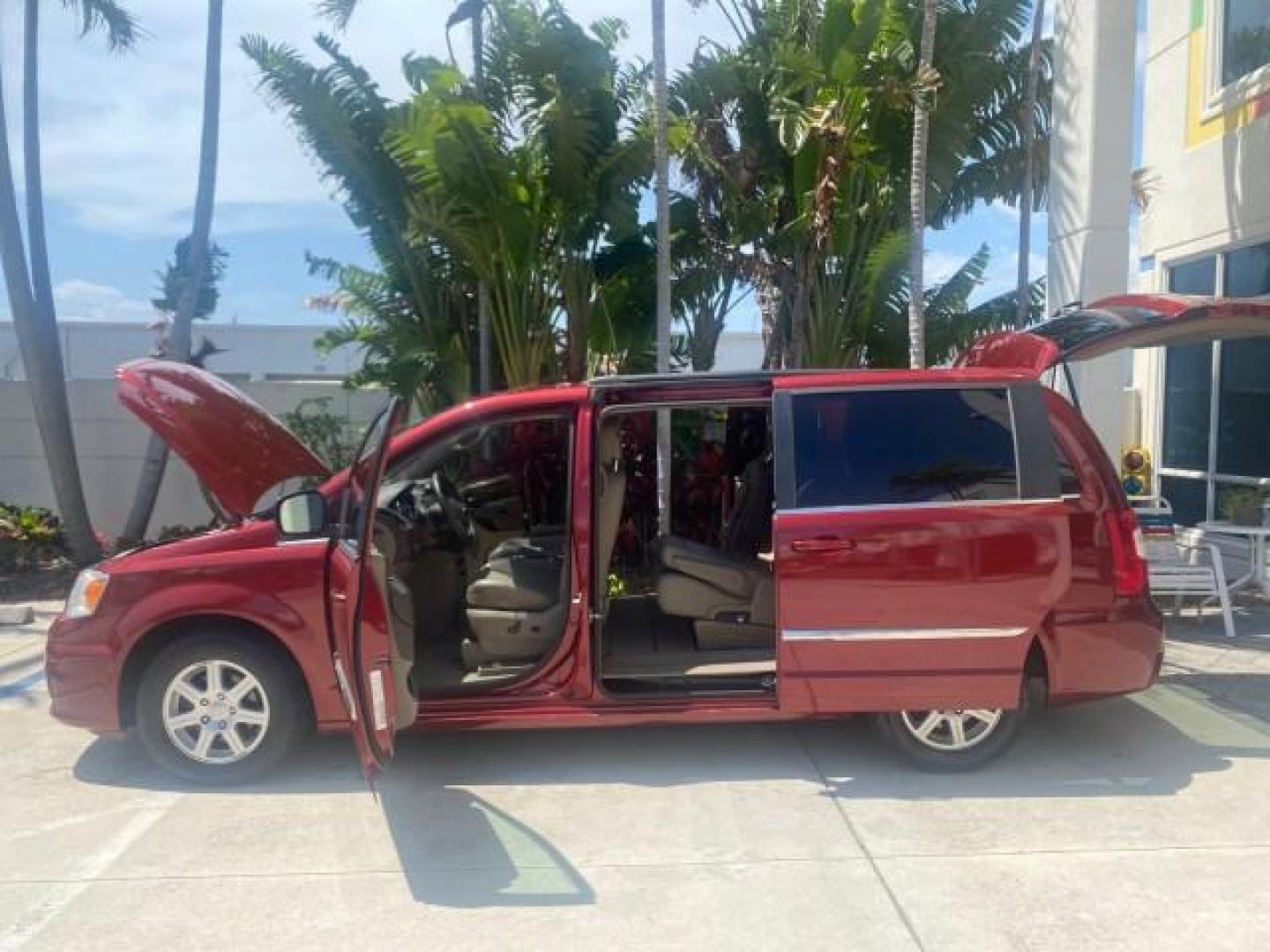 2012 Deep Cherry Red Crystal Pearl /Dark Frost Beige/Medium Frost Be Chrysler Town and Country 1 OWNER LOW MILES 58.406 (2C4RC1BG4CR) with an 3.6L V6 Cylinder Engine engine, Automatic transmission, located at 4701 North Dixie Hwy, Pompano Beach, FL, 33064, (954) 422-2889, 26.240938, -80.123474 - OUR WEBPAGE FLORIDACARS1.COM HAS OVER 100 PHOTOS AND FREE CARFAX LINK 2012 CHRYSLER TOWN AND COUNTRY TOURING VIN: 2C4RC1BG4CR189972 2 C 4 R C 1 B G 4 C R 1 8 9 9 7 2 VAN 3.6L V6 F DOHC 24V GASOLINE FRONT WHEEL DRIVE Top Features Alloy Wheels Rear Air Conditioning Bluetooth Technology Rear Entertainm - Photo#8