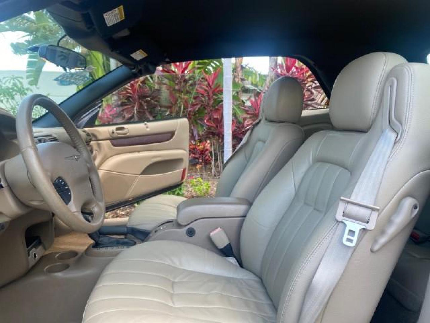 2002 Black /Sandstone Chrysler Sebring LXI 1 OWNER FL LOW MILES 22,632 (1C3EL55R32N) with an 2.7L MFI DOHC 24-Valve V6 Engine engine, Automatic transmission, located at 4701 North Dixie Hwy, Pompano Beach, FL, 33064, (954) 422-2889, 26.240938, -80.123474 - OUR WEBPAGE FLORIDACARS1.COM HAS OVER 100 PHOTOS AND FREE CARFAX LINK 2002 CHRYSLER SEBRING LXI VIN: 1C3EL55R32N294537 1 C 3 E L 5 5 R 3 2 N 2 9 4 5 3 7 CONVERTIBLE 2.7L V6 F DOHC GASOLINE FRONT WHEEL DRIVE Top Features Alloy Wheels Soft Top Cloth Seats Sunroof(s) Basic Features AM/FM Stereo CD Audi - Photo#10