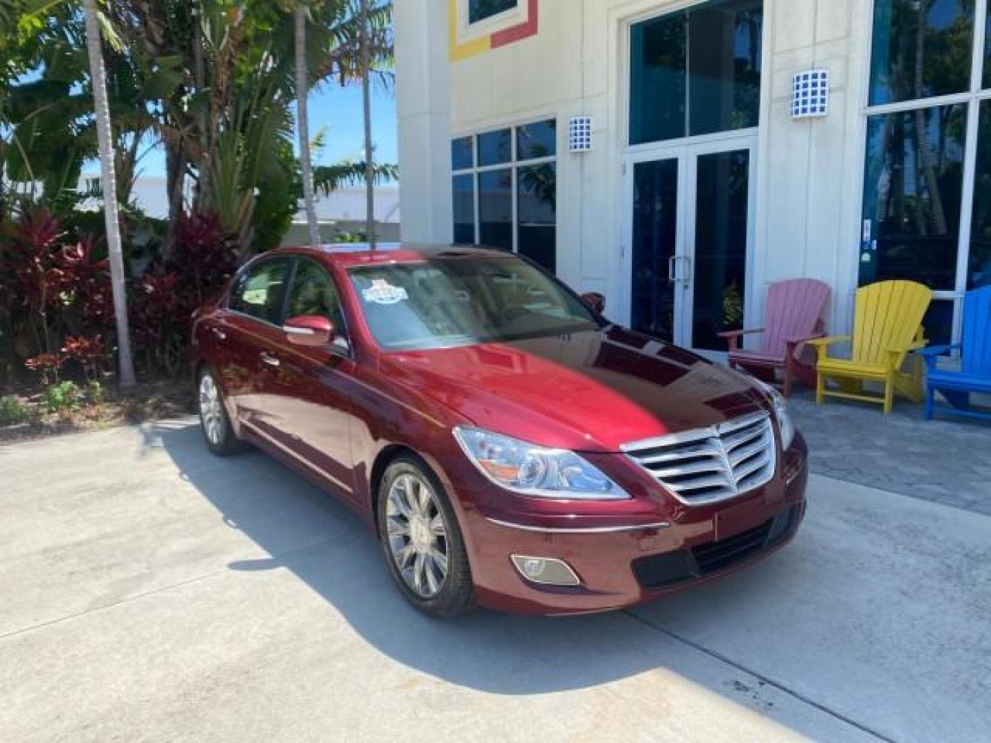 2010 Cabernet Red Pearl /Cashmere Hyundai Genesis 1 OWNER LOW MILES 38,780 (KMHGC4DE5AU) with an 3.8L DOHC V6 Engine engine, Automatic transmission, located at 4701 North Dixie Hwy, Pompano Beach, FL, 33064, (954) 422-2889, 26.240938, -80.123474 - OUR WEBPAGE FLORIDACARS1.COM HAS OVER 100 PHOTOS AND FREE CARFAX LINK 2010 HYUNDAI GENESIS 3.8L V6 $ 41,050 NEW VIN: KMHGC4DE5AU073633 K M H G C 4 D E 5 A U 0 7 3 6 3 3 SEDAN 4 DR 3.8L V6 F DOHC 24V GASOLINE REAR WHEEL DRIVE Top Features A/C Seat(s) Navigation System Alloy Wheels Parking Sensors Aut - Photo#1