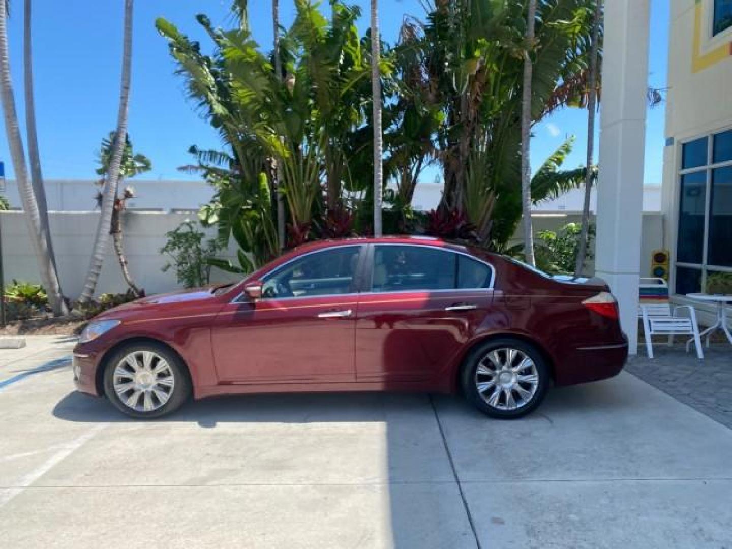 2010 Cabernet Red Pearl /Cashmere Hyundai Genesis 1 OWNER LOW MILES 38,780 (KMHGC4DE5AU) with an 3.8L DOHC V6 Engine engine, Automatic transmission, located at 4701 North Dixie Hwy, Pompano Beach, FL, 33064, (954) 422-2889, 26.240938, -80.123474 - OUR WEBPAGE FLORIDACARS1.COM HAS OVER 100 PHOTOS AND FREE CARFAX LINK 2010 HYUNDAI GENESIS 3.8L V6 $ 41,050 NEW VIN: KMHGC4DE5AU073633 K M H G C 4 D E 5 A U 0 7 3 6 3 3 SEDAN 4 DR 3.8L V6 F DOHC 24V GASOLINE REAR WHEEL DRIVE Top Features A/C Seat(s) Navigation System Alloy Wheels Parking Sensors Aut - Photo#4