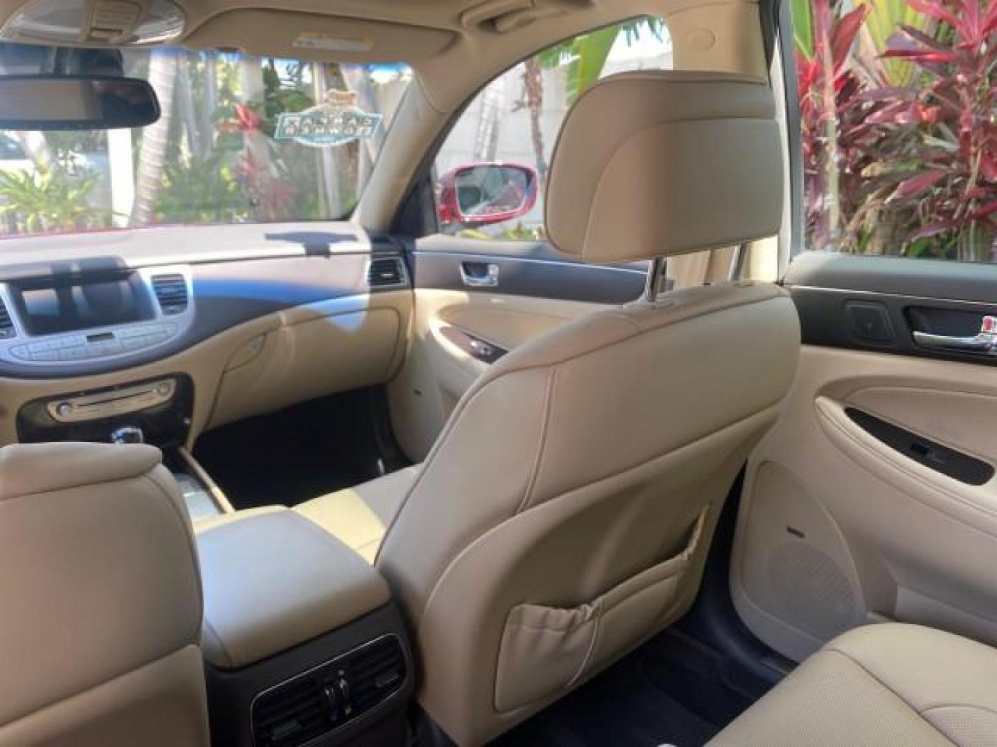 2010 Cabernet Red Pearl /Cashmere Hyundai Genesis 1 OWNER LOW MILES 38,780 (KMHGC4DE5AU) with an 3.8L DOHC V6 Engine engine, Automatic transmission, located at 4701 North Dixie Hwy, Pompano Beach, FL, 33064, (954) 422-2889, 26.240938, -80.123474 - OUR WEBPAGE FLORIDACARS1.COM HAS OVER 100 PHOTOS AND FREE CARFAX LINK 2010 HYUNDAI GENESIS 3.8L V6 $ 41,050 NEW VIN: KMHGC4DE5AU073633 K M H G C 4 D E 5 A U 0 7 3 6 3 3 SEDAN 4 DR 3.8L V6 F DOHC 24V GASOLINE REAR WHEEL DRIVE Top Features A/C Seat(s) Navigation System Alloy Wheels Parking Sensors Aut - Photo#77