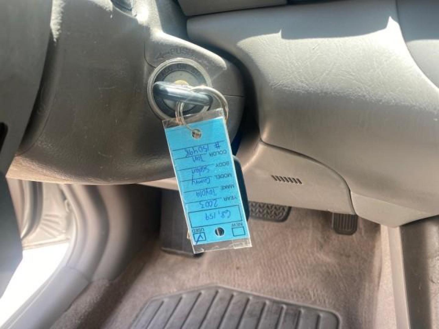 2003 Phantom Gray Pearl /Stone Toyota Camry LE 1 OWNER LOW MILES 68,159 (4T1BE32K23U) with an 2.4L DOHC Vvti 16-Valve 4-Cyl Engine engine, Automatic transmission, located at 4701 North Dixie Hwy, Pompano Beach, FL, 33064, (954) 422-2889, 26.240938, -80.123474 - OUR WEBPAGE FLORIDACARS1.COM HAS OVER 100 PHOTOS AND FREE CARFAX LINK 2003 TOYOTA CAMRY LE VIN: 4T1BE32K23U150498 4 T 1 B E 3 2 K 2 3 U 1 5 0 4 9 8 SEDAN 4 DR 2.4L I4 F DOHC 16V GASOLINE FRONT WHEEL DRIVE Top Features Cloth Seats Basic Features ABS Brakes Automatic Transmission Power Locks Power Win - Photo#44