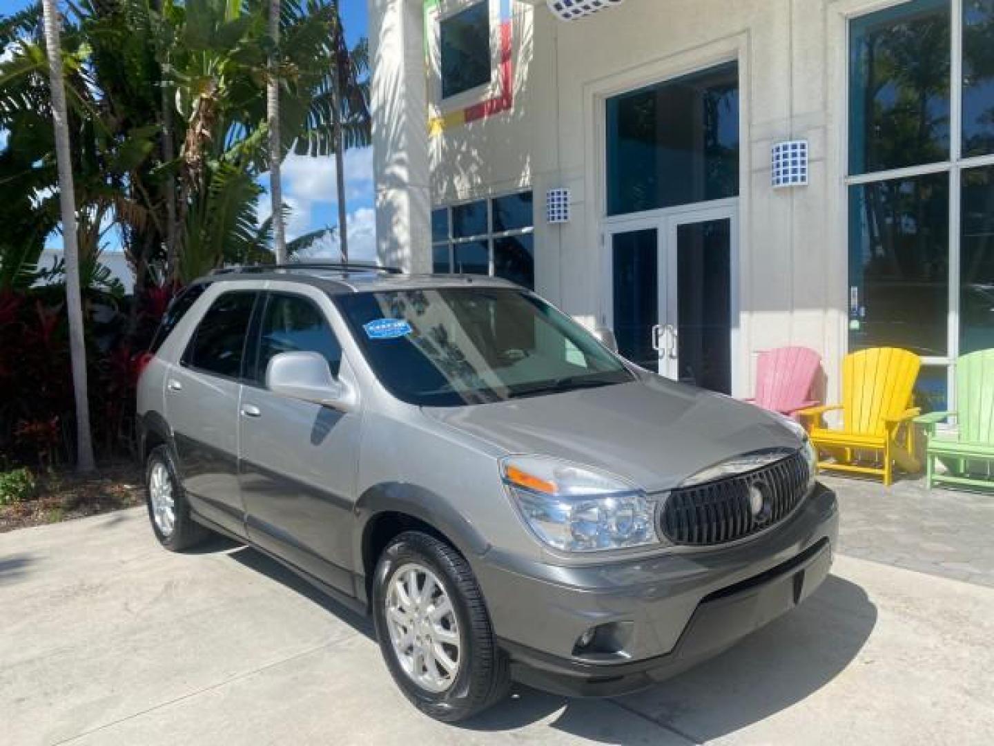 2005 Platinum Metallic /Gray Buick Rendezvous LOW MILES 81,783 3RD ROW (3G5DA03E15S) with an 3.4L 3400 V6 SFI Engine engine, Automatic transmission, located at 4701 North Dixie Hwy, Pompano Beach, FL, 33064, (954) 422-2889, 26.240938, -80.123474 - OUR WEBPAGE FLORIDACARS1.COM HAS OVER 100 PHOTOS AND FREE CARFAX LINK 2005 BUICK RENDEZVOUS CX VIN: 3G5DA03E15S512878 3 G 5 D A 0 3 E 1 5 S 5 1 2 8 7 8 4 DOOR WAGON/SPORT UTILITY 3.4L V6 F GASOLINE FRONT WHEEL DRIVE Top Features Front Seat Heaters Leather Seats Parking Sensors Sunroof(s) Third Row S - Photo#1