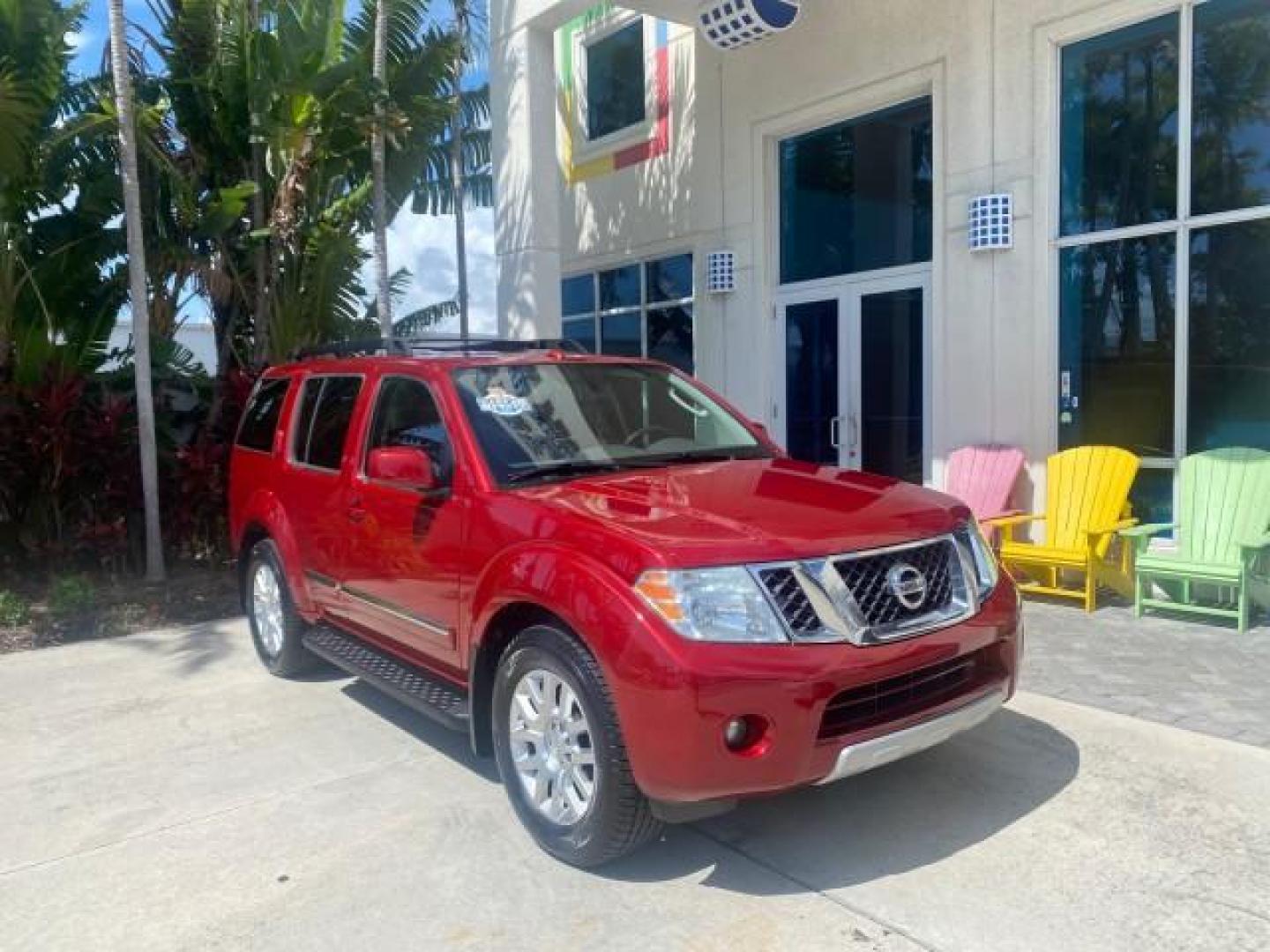 2011 Red Brick /Graphite Nissan Pathfinder LE 1 OWNER LOW MILES 54,257 (5N1AR1NN2BC) with an 4.0L DOHC 24-Valve V6 Engine engine, Automatic transmission, located at 4701 North Dixie Hwy, Pompano Beach, FL, 33064, (954) 422-2889, 26.240938, -80.123474 - OUR WEBPAGE FLORIDACARS1.COM HAS OVER 100 PHOTOS AND FREE CARFAX LINK 2011 NISSAN PATHFINDER S VIN: 5N1AR1NN2BC610435 5 N 1 A R 1 N N 2 B C 6 1 0 4 3 5 4 DOOR WAGON/SPORT UTILITY 4.0L V6 F DOHC 24V GASOLINE REAR WHEEL DRIVE Top Features Alloy Wheels BOSE Sound System Fold-Away Third Row Front Seat H - Photo#1