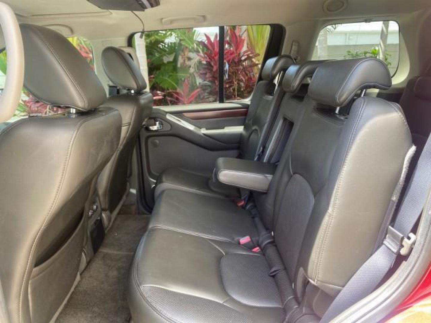 2011 Red Brick /Graphite Nissan Pathfinder LE 1 OWNER LOW MILES 54,257 (5N1AR1NN2BC) with an 4.0L DOHC 24-Valve V6 Engine engine, Automatic transmission, located at 4701 North Dixie Hwy, Pompano Beach, FL, 33064, (954) 422-2889, 26.240938, -80.123474 - OUR WEBPAGE FLORIDACARS1.COM HAS OVER 100 PHOTOS AND FREE CARFAX LINK 2011 NISSAN PATHFINDER S VIN: 5N1AR1NN2BC610435 5 N 1 A R 1 N N 2 B C 6 1 0 4 3 5 4 DOOR WAGON/SPORT UTILITY 4.0L V6 F DOHC 24V GASOLINE REAR WHEEL DRIVE Top Features Alloy Wheels BOSE Sound System Fold-Away Third Row Front Seat H - Photo#71