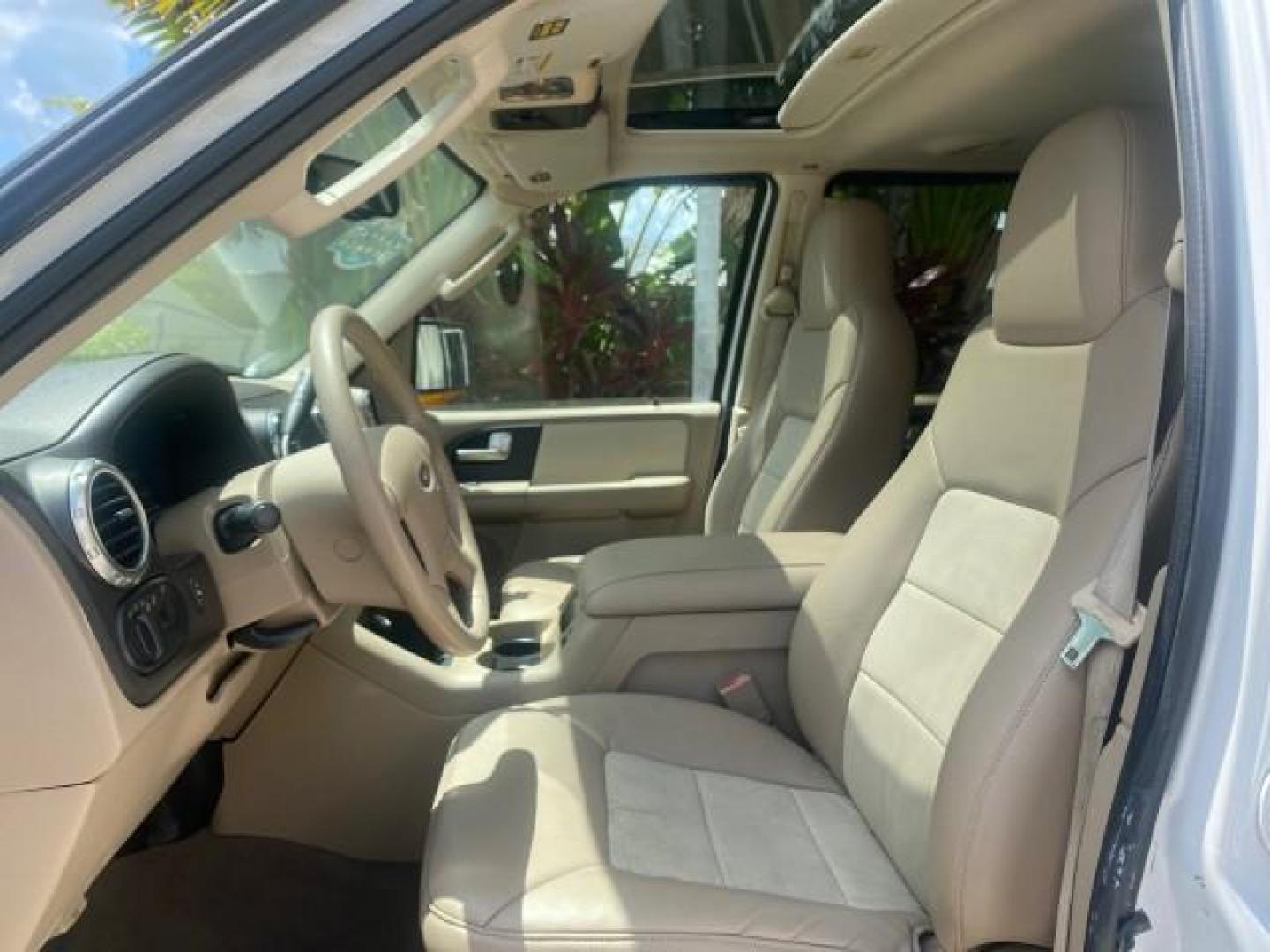 2003 Oxford White /Medium Parchment Ford Expedition Eddie Bauer 1 OWNER (1FMFU17L83L) with an 5.4L SOHC SEFI V8 Triton Engine engine, Automatic transmission, located at 4701 North Dixie Hwy, Pompano Beach, FL, 33064, (954) 422-2889, 26.240938, -80.123474 - OUR WEBPAGE FLORIDACARS1.COM HAS OVER 100 PHOTOS AND FREE CARFAX LINK 2003 FORD EXPEDITION EDDIE BAUER VIN: 1FMFU17L83LB96384 1 F M F U 1 7 L 8 3 L B 9 6 3 8 4 4 DOOR WAGON/SPORT UTILITY 5.4L V8 F SOHC 16V GASOLINE REAR WHEEL DRIVE Top Features Alloy Wheels Audiophile Sound System Front Seat Heaters - Photo#35
