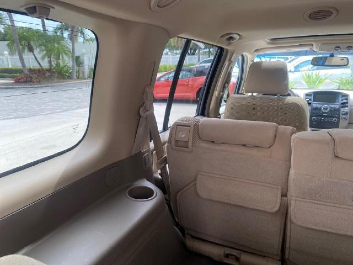 2008 Super Black Metallic /Cafe Latte Nissan Pathfinder 4X4 SE 1 OWNER LOW MILES 52,889 (5N1AR18B58C) with an 4.0L DOHC 24-Valve V6 Engine engine, Automatic transmission, located at 4701 North Dixie Hwy, Pompano Beach, FL, 33064, (954) 422-2889, 26.240938, -80.123474 - OUR WEBPAGE FLORIDACARS1.COM HAS OVER 100 PHOTOS AND FREE CARFAX LINK 2008 NISSAN PATHFINDER S VIN: 5N1AR18B58C629944 5 N 1 A R 1 8 B 5 8 C 6 2 9 9 4 4 4 DOOR WAGON/SPORT UTILITY 4.0L V6 F DOHC 24V GASOLINE ALL WHEEL DRIVE Top Features 4WD/AWD Alloy Wheels BOSE Sound System Cloth Seats Fold-Away Thi - Photo#94