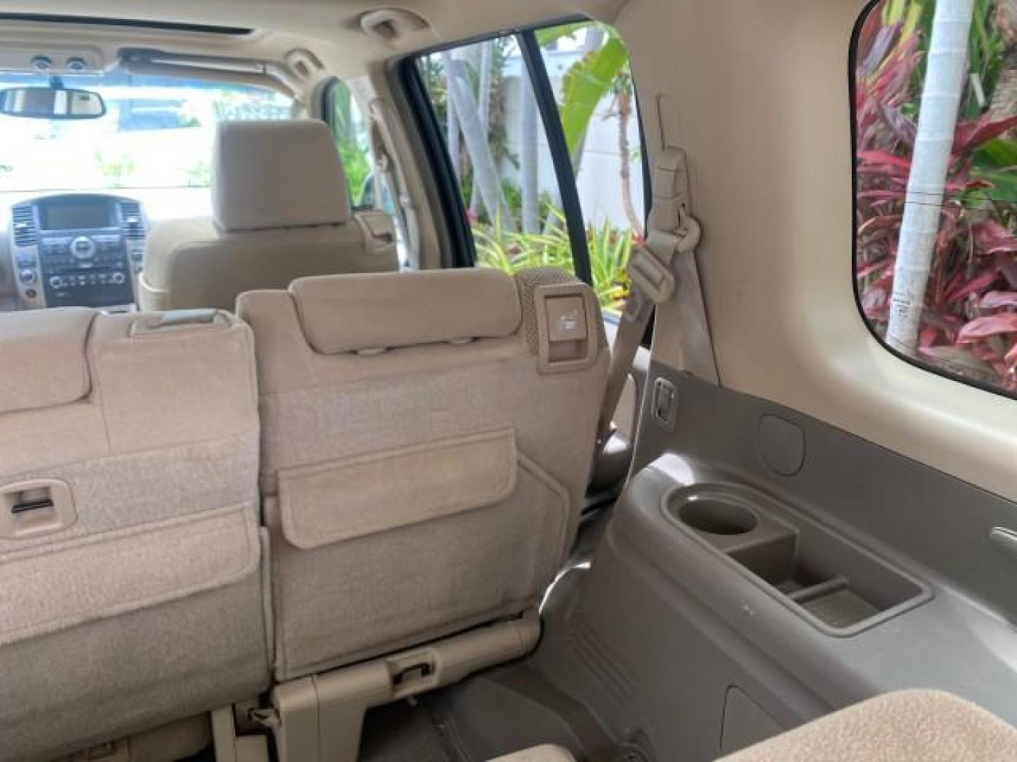 2008 Super Black Metallic /Cafe Latte Nissan Pathfinder 4X4 SE 1 OWNER LOW MILES 52,889 (5N1AR18B58C) with an 4.0L DOHC 24-Valve V6 Engine engine, Automatic transmission, located at 4701 North Dixie Hwy, Pompano Beach, FL, 33064, (954) 422-2889, 26.240938, -80.123474 - OUR WEBPAGE FLORIDACARS1.COM HAS OVER 100 PHOTOS AND FREE CARFAX LINK 2008 NISSAN PATHFINDER S VIN: 5N1AR18B58C629944 5 N 1 A R 1 8 B 5 8 C 6 2 9 9 4 4 4 DOOR WAGON/SPORT UTILITY 4.0L V6 F DOHC 24V GASOLINE ALL WHEEL DRIVE Top Features 4WD/AWD Alloy Wheels BOSE Sound System Cloth Seats Fold-Away Thi - Photo#95