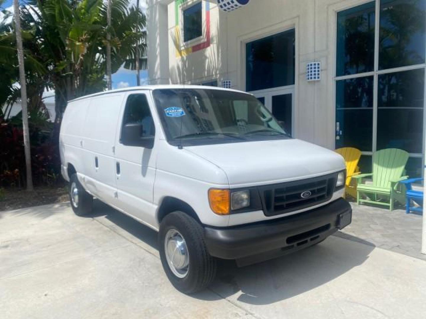 2006 Oxford White /Medium Flint Ford Econoline Cargo Van E350 LOW MILES 66,160 (1FTSE34L56D) with an 5.4L SOHC EFI V8 Triton Engine engine, Automatic transmission, located at 4701 North Dixie Hwy, Pompano Beach, FL, 33064, (954) 422-2889, 26.240938, -80.123474 - OUR WEBPAGE FLORIDACARS1.COM HAS OVER 100 PHOTOS AND FREE CARFAX LINK 2006 FORD E-SERIES E-350 SD CARGO VIN: 1FTSE34L56DB06011 1 F T S E 3 4 L 5 6 D B 0 6 0 1 1 VAN 5.4L V8 F GASOLINE REAR WHEEL DRIVE Top Features Vinyl Seats Basic Features ABS Brakes AM/FM Stereo Air Conditioning Automatic Transmis - Photo#1