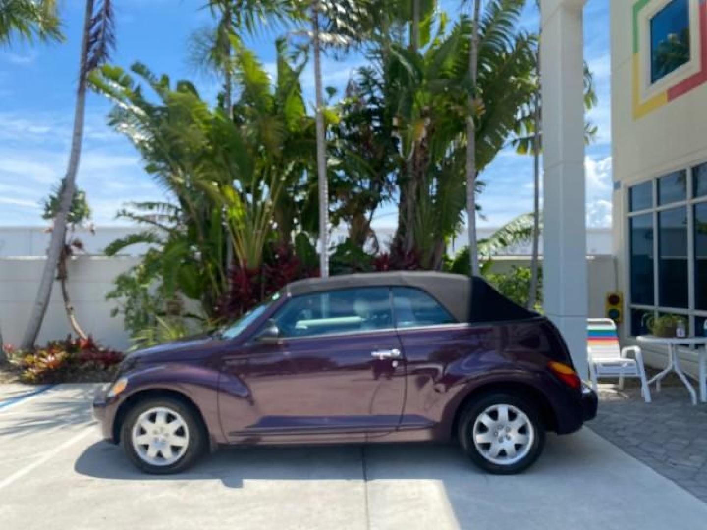 2005 Dark Plum Pearl /Taupe/Pearl Beige Chrysler PT Cruiser TURBO CONV LOW MILES 28,028 (3C3AY55E65T) with an 2.4L DOHC 16-Valve Turbo I4 Engine engine, Automatic transmission, located at 4701 North Dixie Hwy, Pompano Beach, FL, 33064, (954) 422-2889, 26.240938, -80.123474 - OUR WEBPAGE FLORIDACARS1.COM HAS OVER 100 PHOTOS AND FREE CARFAX LINK 2005 CHRYSLER PT CRUISER TOURING LEATHER LOADED VERY NICE NONSMOKER VIN: 3C3AY55E65T518675 3 C 3 A Y 5 5 E 6 5 T 5 1 8 6 7 5 CONVERTIBLE 2.4L I4 F DOHC 16V GASOLINE FRONT WHEEL DRIVE Top Features Alloy Wheels Leather Seats Satelli - Photo#4