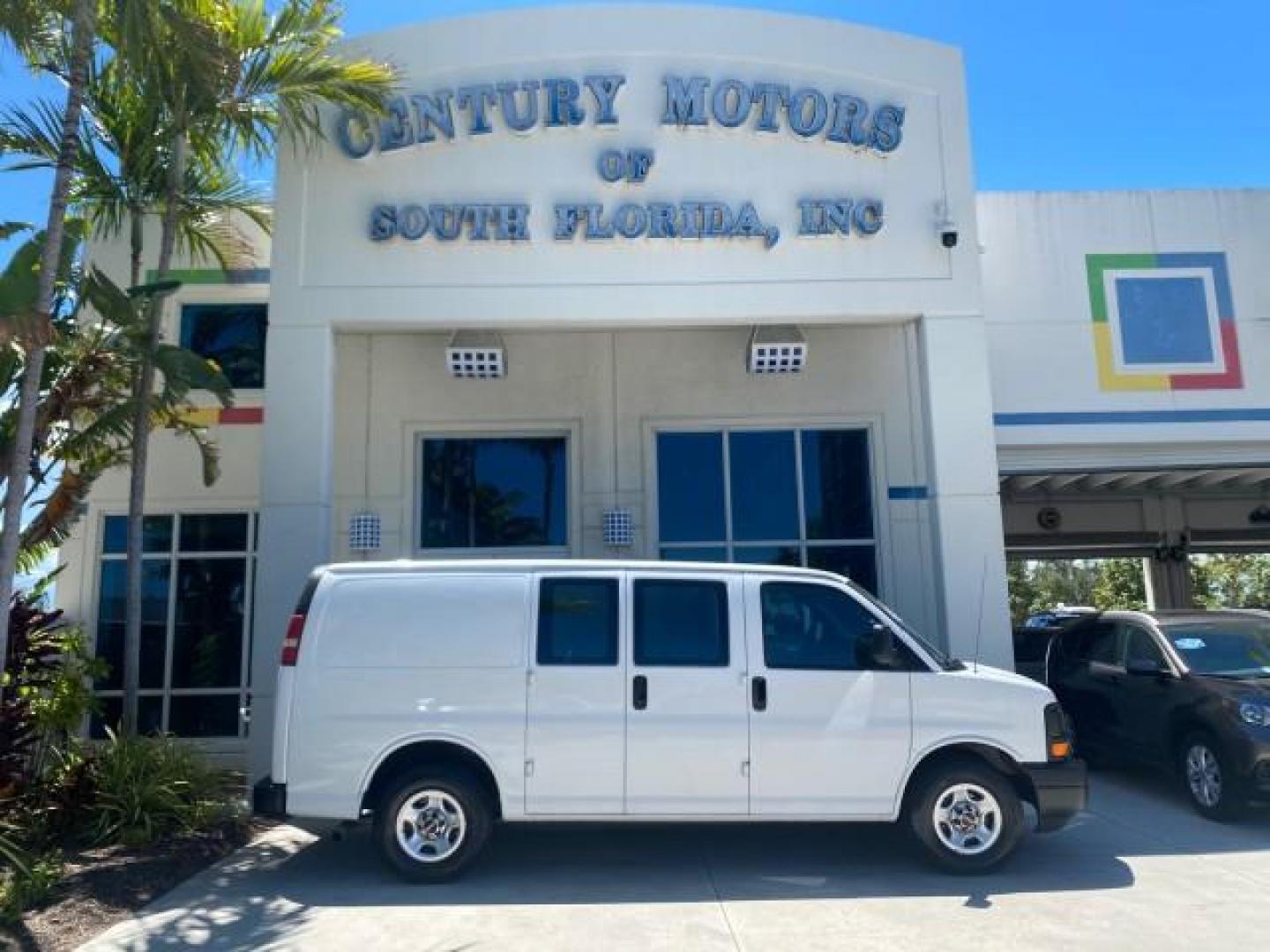 2004 Summit White /Medium Dark Pewter GMC Savana Cargo Van 1 OWNER FL (1GTFG15X141) with an 4.3L Vortec 4300 V6 MFI Engine engine, Automatic transmission, located at 4701 North Dixie Hwy, Pompano Beach, FL, 33064, (954) 422-2889, 26.240938, -80.123474 - OUR WEBPAGE FLORIDACARS1.COM HAS OVER 100 PHOTOS AND FREE CARFAX LINK 2004 GMC SAVANA 1500 THIS VAN IS LIKE NEW! VIN: 1GTFG15X141181482 1 G T F G 1 5 X 1 4 1 1 8 1 4 8 2 VAN 4.3L V6 F GASOLINE REAR WHEEL DRIVE Top Features Conversion Van Vinyl Seats Basic Features ABS Brakes AM/FM Stereo Air Conditi - Photo#0