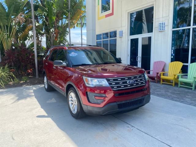 2016 Ruby Red Metallic Tinted Clearcoat /Medium Light Camel Ford Explorer LOW MILES 65,701 1 OWNER FL 3RD ROW (1FM5K7BH0GG) with an 2.3L 4-Cyl Engine engine, Automatic transmission, located at 4701 North Dixie Hwy, Pompano Beach, FL, 33064, (954) 422-2889, 26.240938, -80.123474 - OUR WEBPAGE FLORIDACARS1.COM HAS OVER 100 PHOTOS AND FREE CARFAX LINK 2016 FORD EXPLORER VIN: 1FM5K7BH0GGD22095 1 F M 5 K 7 B H 0 G G D 2 2 0 9 5 4 DOOR WAGON/SPORT UTILITY 2.3L I4 F DOHC 16V GASOLINE FRONT WHEEL DRIVE Features ABS Brakes Air Conditioning Alloy Wheels AM/FM Stereo Automatic Transmis - Photo#1