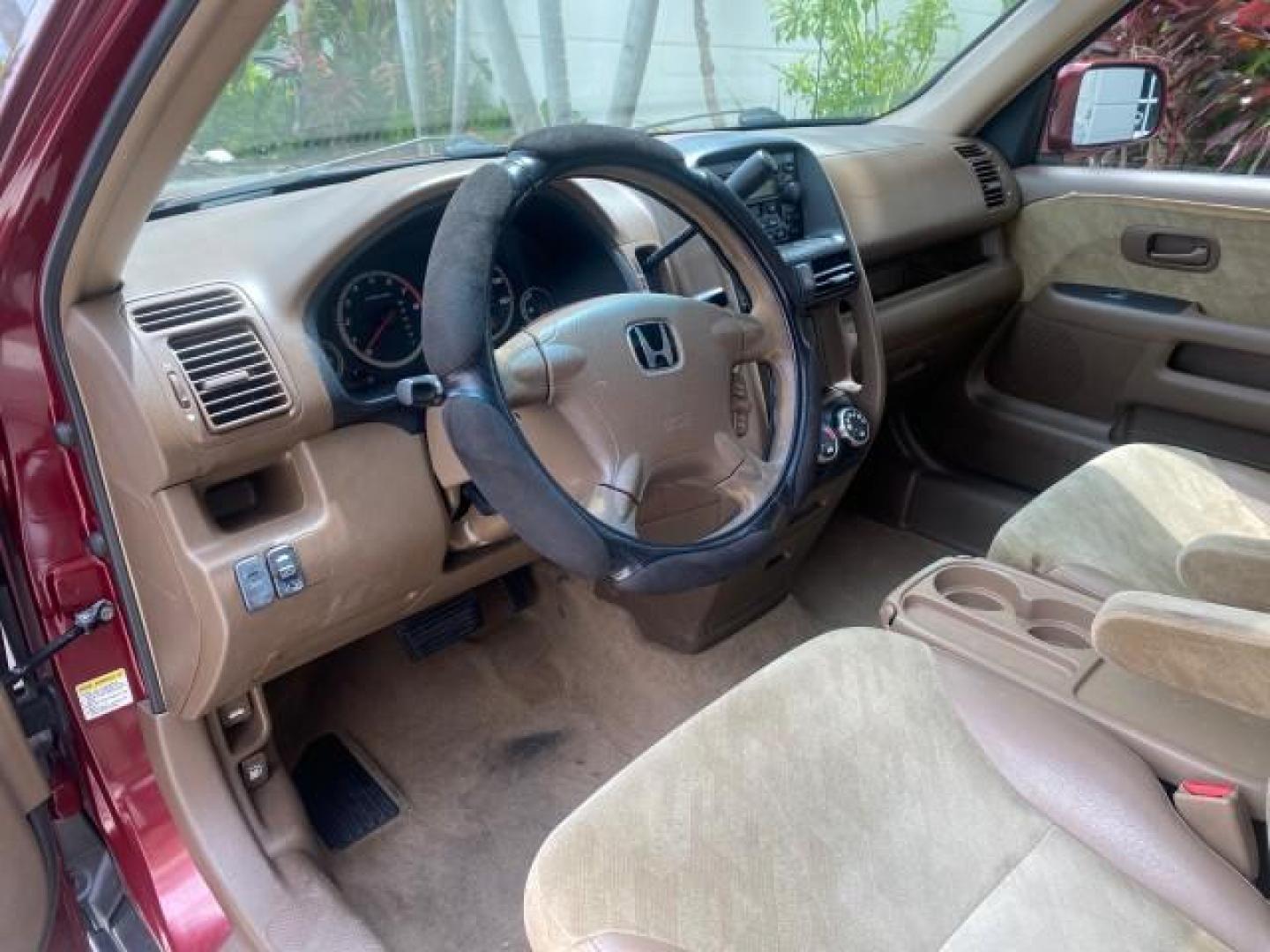 2003 Chianti Red Pearl /Saddle Honda CR-V EX 4WD NICE CLEAN SUNROOF (JHLRD78843C) with an 2.4L DOHC i-VTEC 16-Valve I4 Engine engine, Automatic transmission, located at 4701 North Dixie Hwy, Pompano Beach, FL, 33064, (954) 422-2889, 26.240938, -80.123474 - OUR WEBPAGE FLORIDACARS1.COM HAS OVER 100 PHOTOS AND FREE CARFAX LINK 2003 HONDA CR-V EX VIN: JHLRD78843C024323 J H L R D 7 8 8 4 3 C 0 2 4 3 2 3 4 DOOR WAGON/SPORT UTILITY 2.4L I4 F DOHC GASOLINE ALL WHEEL DRIVE Basic Features ABS Brakes AM/FM Stereo Air Conditioning Automatic Transmission Sunroof - Photo#37
