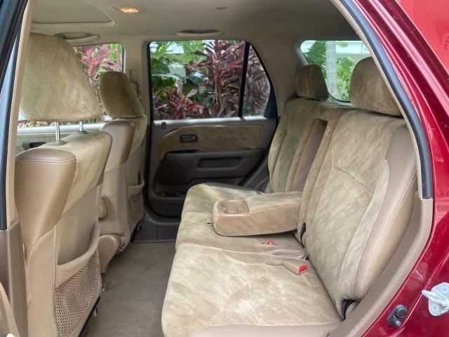 2003 Chianti Red Pearl /Saddle Honda CR-V EX 4WD NICE CLEAN SUNROOF (JHLRD78843C) with an 2.4L DOHC i-VTEC 16-Valve I4 Engine engine, Automatic transmission, located at 4701 North Dixie Hwy, Pompano Beach, FL, 33064, (954) 422-2889, 26.240938, -80.123474 - OUR WEBPAGE FLORIDACARS1.COM HAS OVER 100 PHOTOS AND FREE CARFAX LINK 2003 HONDA CR-V EX VIN: JHLRD78843C024323 J H L R D 7 8 8 4 3 C 0 2 4 3 2 3 4 DOOR WAGON/SPORT UTILITY 2.4L I4 F DOHC GASOLINE ALL WHEEL DRIVE Basic Features ABS Brakes AM/FM Stereo Air Conditioning Automatic Transmission Sunroof - Photo#67