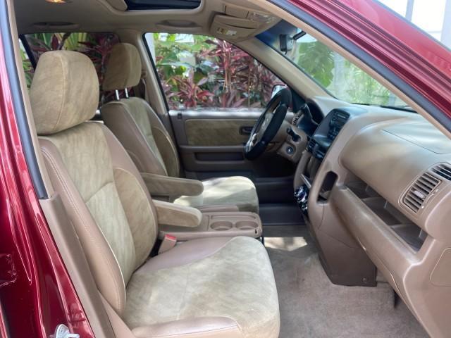 2003 Chianti Red Pearl /Saddle Honda CR-V EX 4WD NICE CLEAN SUNROOF (JHLRD78843C) with an 2.4L DOHC i-VTEC 16-Valve I4 Engine engine, Automatic transmission, located at 4701 North Dixie Hwy, Pompano Beach, FL, 33064, (954) 422-2889, 26.240938, -80.123474 - OUR WEBPAGE FLORIDACARS1.COM HAS OVER 100 PHOTOS AND FREE CARFAX LINK 2003 HONDA CR-V EX VIN: JHLRD78843C024323 J H L R D 7 8 8 4 3 C 0 2 4 3 2 3 4 DOOR WAGON/SPORT UTILITY 2.4L I4 F DOHC GASOLINE ALL WHEEL DRIVE Basic Features ABS Brakes AM/FM Stereo Air Conditioning Automatic Transmission Sunroof - Photo#97