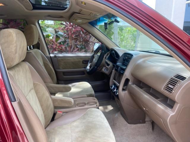 2003 Chianti Red Pearl /Saddle Honda CR-V EX 4WD NICE CLEAN SUNROOF (JHLRD78843C) with an 2.4L DOHC i-VTEC 16-Valve I4 Engine engine, Automatic transmission, located at 4701 North Dixie Hwy, Pompano Beach, FL, 33064, (954) 422-2889, 26.240938, -80.123474 - OUR WEBPAGE FLORIDACARS1.COM HAS OVER 100 PHOTOS AND FREE CARFAX LINK 2003 HONDA CR-V EX VIN: JHLRD78843C024323 J H L R D 7 8 8 4 3 C 0 2 4 3 2 3 4 DOOR WAGON/SPORT UTILITY 2.4L I4 F DOHC GASOLINE ALL WHEEL DRIVE Basic Features ABS Brakes AM/FM Stereo Air Conditioning Automatic Transmission Sunroof - Photo#99