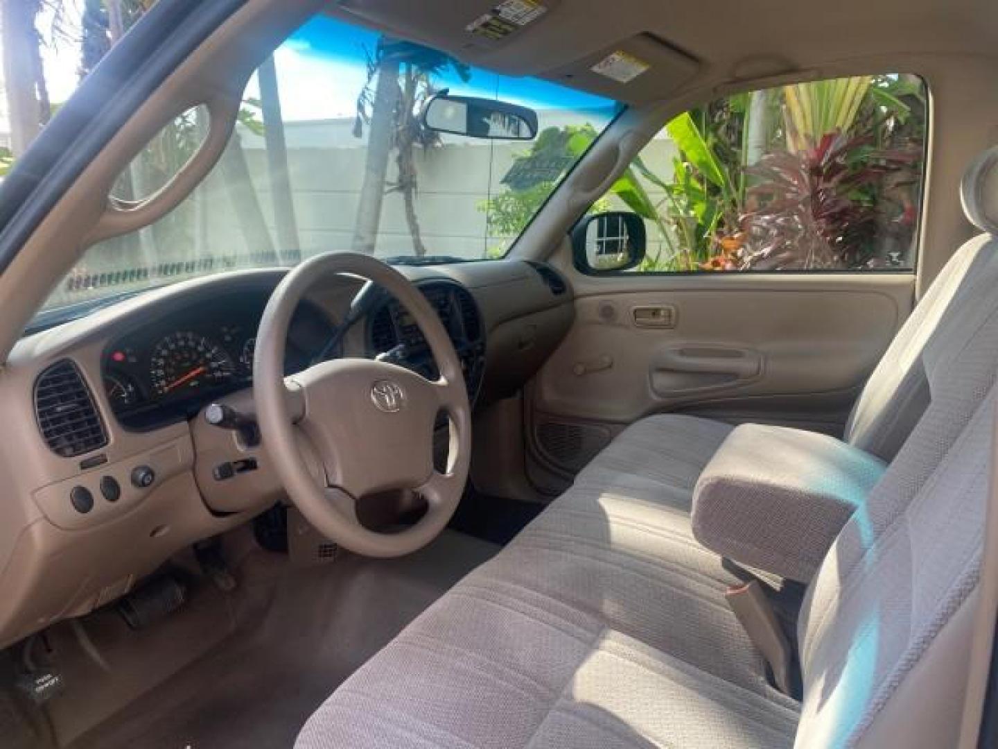2003 Imperial Jade Mica /Oak Toyota Tundra LOW MILES 65,744 1 OWNER FL (5TBJN32173S) with an 3.4L DOHC EFI 24-Valve V6 Engine engine, Automatic transmission, located at 4701 North Dixie Hwy, Pompano Beach, FL, 33064, (954) 422-2889, 26.240938, -80.123474 - OUR WEBPAGE FLORIDACARS1.COM HAS OVER 100 PHOTOS AND FREE CARFAX LINK 2003 TOYOTA TUNDRA VIN: 5TBJN32173S387816 5 T B J N 3 2 1 7 3 S 3 8 7 8 1 6 PICKUP 3.4L V6 F DOHC 24V GASOLINE REAR WHEEL DRIVE Features ABS Brakes Air Conditioning AM/FM Stereo Automatic Transmission Bed Liner CD Audio Cloth Seat - Photo#46