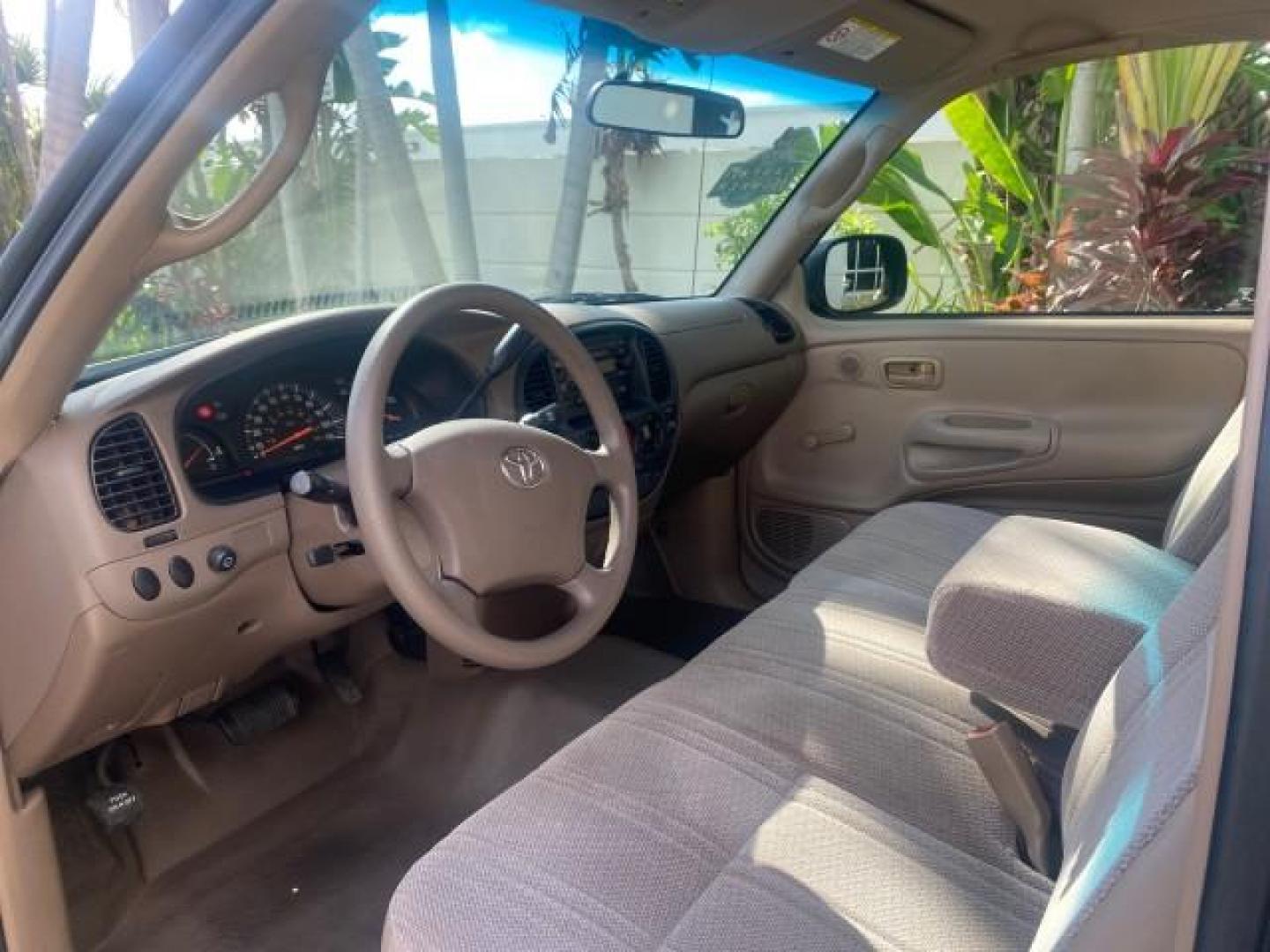 2003 Imperial Jade Mica /Oak Toyota Tundra LOW MILES 65,744 1 OWNER FL (5TBJN32173S) with an 3.4L DOHC EFI 24-Valve V6 Engine engine, Automatic transmission, located at 4701 North Dixie Hwy, Pompano Beach, FL, 33064, (954) 422-2889, 26.240938, -80.123474 - OUR WEBPAGE FLORIDACARS1.COM HAS OVER 100 PHOTOS AND FREE CARFAX LINK 2003 TOYOTA TUNDRA VIN: 5TBJN32173S387816 5 T B J N 3 2 1 7 3 S 3 8 7 8 1 6 PICKUP 3.4L V6 F DOHC 24V GASOLINE REAR WHEEL DRIVE Features ABS Brakes Air Conditioning AM/FM Stereo Automatic Transmission Bed Liner CD Audio Cloth Seat - Photo#47