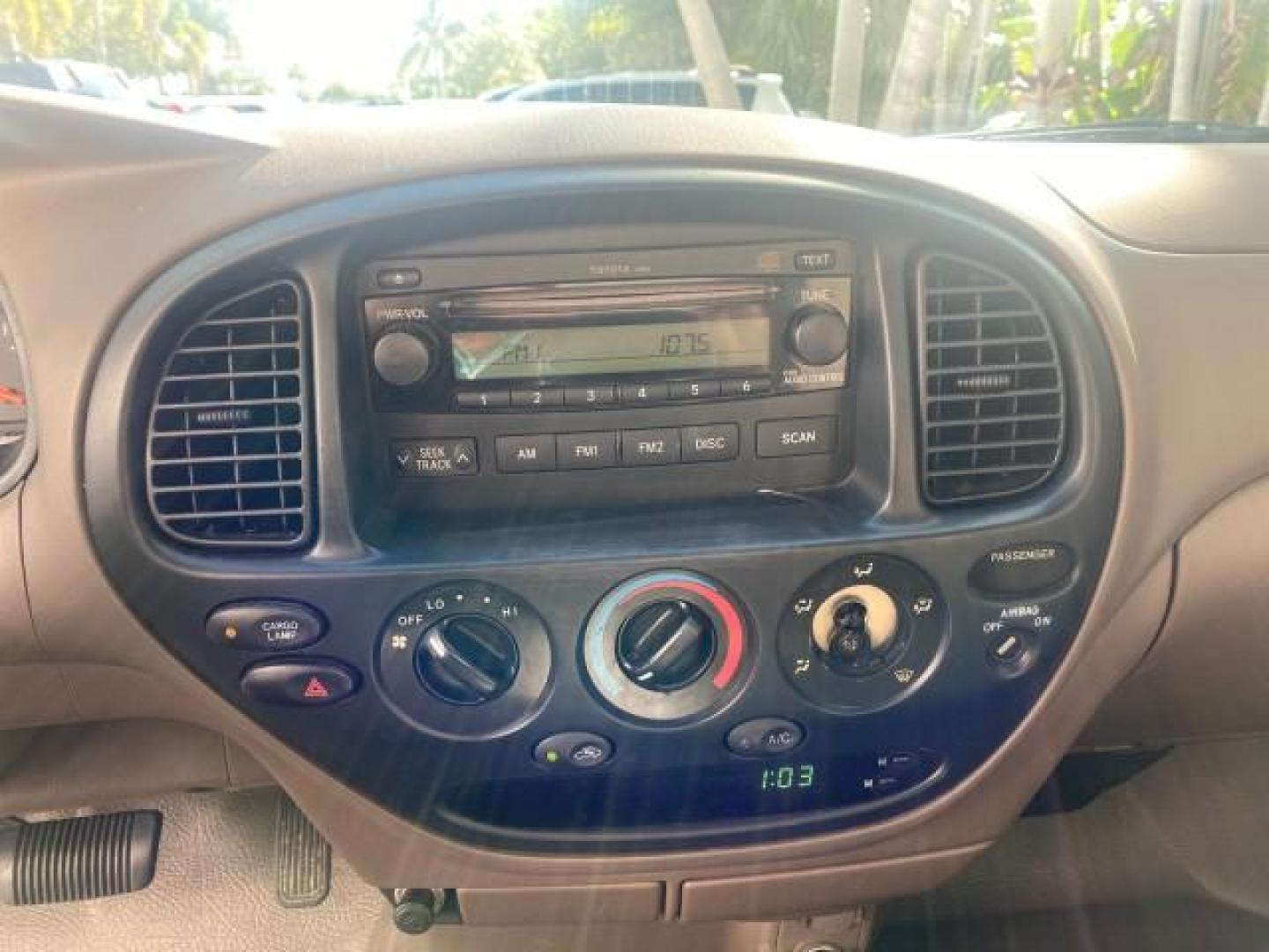 2003 Imperial Jade Mica /Oak Toyota Tundra LOW MILES 65,744 1 OWNER FL (5TBJN32173S) with an 3.4L DOHC EFI 24-Valve V6 Engine engine, Automatic transmission, located at 4701 North Dixie Hwy, Pompano Beach, FL, 33064, (954) 422-2889, 26.240938, -80.123474 - OUR WEBPAGE FLORIDACARS1.COM HAS OVER 100 PHOTOS AND FREE CARFAX LINK 2003 TOYOTA TUNDRA VIN: 5TBJN32173S387816 5 T B J N 3 2 1 7 3 S 3 8 7 8 1 6 PICKUP 3.4L V6 F DOHC 24V GASOLINE REAR WHEEL DRIVE Features ABS Brakes Air Conditioning AM/FM Stereo Automatic Transmission Bed Liner CD Audio Cloth Seat - Photo#55