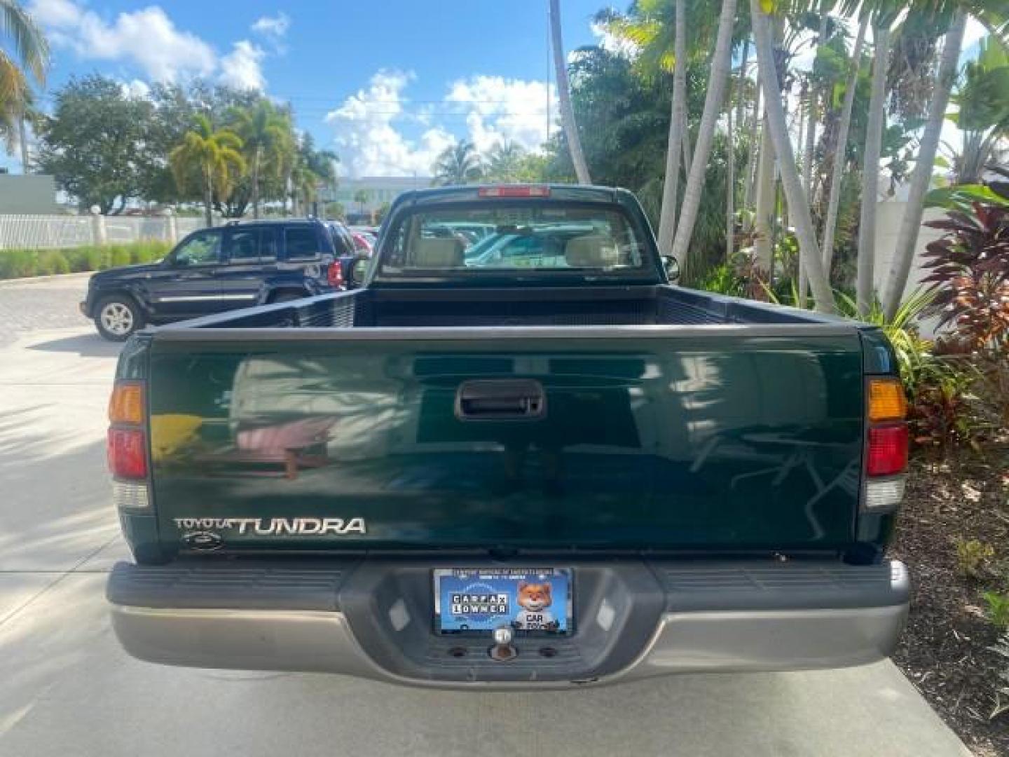2003 Imperial Jade Mica /Oak Toyota Tundra LOW MILES 65,744 1 OWNER FL (5TBJN32173S) with an 3.4L DOHC EFI 24-Valve V6 Engine engine, Automatic transmission, located at 4701 North Dixie Hwy, Pompano Beach, FL, 33064, (954) 422-2889, 26.240938, -80.123474 - OUR WEBPAGE FLORIDACARS1.COM HAS OVER 100 PHOTOS AND FREE CARFAX LINK 2003 TOYOTA TUNDRA VIN: 5TBJN32173S387816 5 T B J N 3 2 1 7 3 S 3 8 7 8 1 6 PICKUP 3.4L V6 F DOHC 24V GASOLINE REAR WHEEL DRIVE Features ABS Brakes Air Conditioning AM/FM Stereo Automatic Transmission Bed Liner CD Audio Cloth Seat - Photo#81