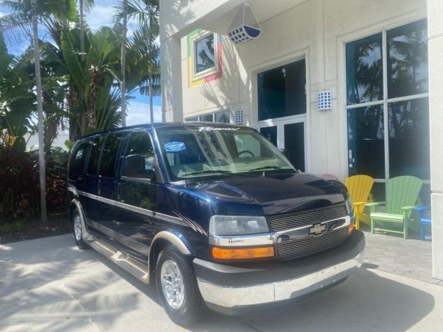 2005 Dark Blue Metallic /Neutral Chevrolet Express Van HANDICAP LIFT CONV LOW MILES 40,837 (1GBFG15T151) with an 5.3L Vortec 5300 V8 SFI Engine engine, Automatic transmission, located at 4701 North Dixie Hwy, Pompano Beach, FL, 33064, (954) 422-2889, 26.240938, -80.123474 - OUR WEBPAGE FLORIDACARS1.COM HAS OVER 100 PHOTOS AND FREE CARFAX LINK 2005 CHEVROLET REGENCY EXPRESS G1500 $20,000 - Conversion Van VIN: 1GBFG15T151226679 $20,000 - Handicap Lift $70,000 - NEW CHEVROLET REGENCY VAN 1 G B F G 1 5 T 1 5 1 2 2 6 6 7 9 VAN 5.3L V8 F GASOLINE REAR WHEEL DRIVE Features AB - Photo#1