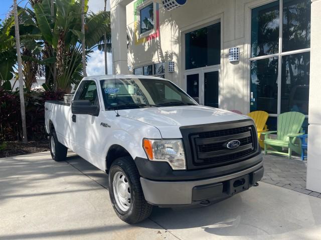 2014 Oxford White /Steel Gray Ford F-150 XL LOW MILES 28,806 4WD (1FTMF1EM2EK) with an 3.7L V6 Cylinder Engine engine, Automatic transmission, located at 4701 North Dixie Hwy, Pompano Beach, FL, 33064, (954) 422-2889, 26.240938, -80.123474 - OUR WEBPAGE FLORIDACARS1.COM HAS OVER 100 PHOTOS AND FREE CARFAX LINK 2014 FORD F-150 XL LONG BED 8 FT VIN: 1FTMF1EM2EKE36278 1 F T M F 1 E M 2 E K E 3 6 2 7 8 PICKUP 3.7L V6 F DOHC 24V FLEX FUEL REAR WHEEL DRIVE W/ 4X4 Features 4WD/AWD ABS Brakes Air Conditioning AM/FM Stereo Automatic Transmission - Photo#1
