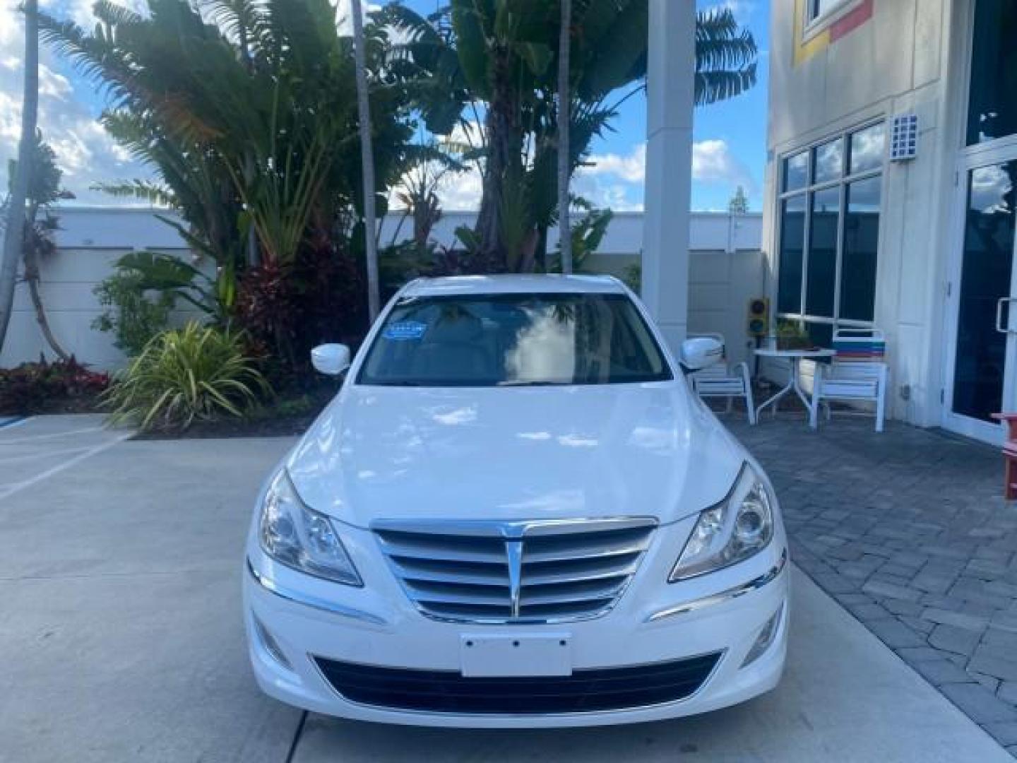 2013 White Satin Pearl /Saddle Hyundai Genesis 3.8L LOW MILES 33,576 (KMHGC4DD5DU) with an 3.8L DOHC GDI 24-Valve V6 Engine engine, Automatic transmission, located at 4701 North Dixie Hwy, Pompano Beach, FL, 33064, (954) 422-2889, 26.240938, -80.123474 - OUR WEBPAGE FLORIDACARS1.COM HAS OVER 100 PHOTOS AND FREE CARFAX LINK 2013 HYUNDAI GENESIS 3.8L VIN: KMHGC4DD5DU257871 K M H G C 4 D D 5 D U 2 5 7 8 7 1 SEDAN 4 DR 3.8L V6 F DOHC 24V GASOLINE REAR WHEEL DRIVE Features ABS Brakes Air Conditioning Alloy Wheels AM/FM Stereo Automatic Transmission Auxil - Photo#2
