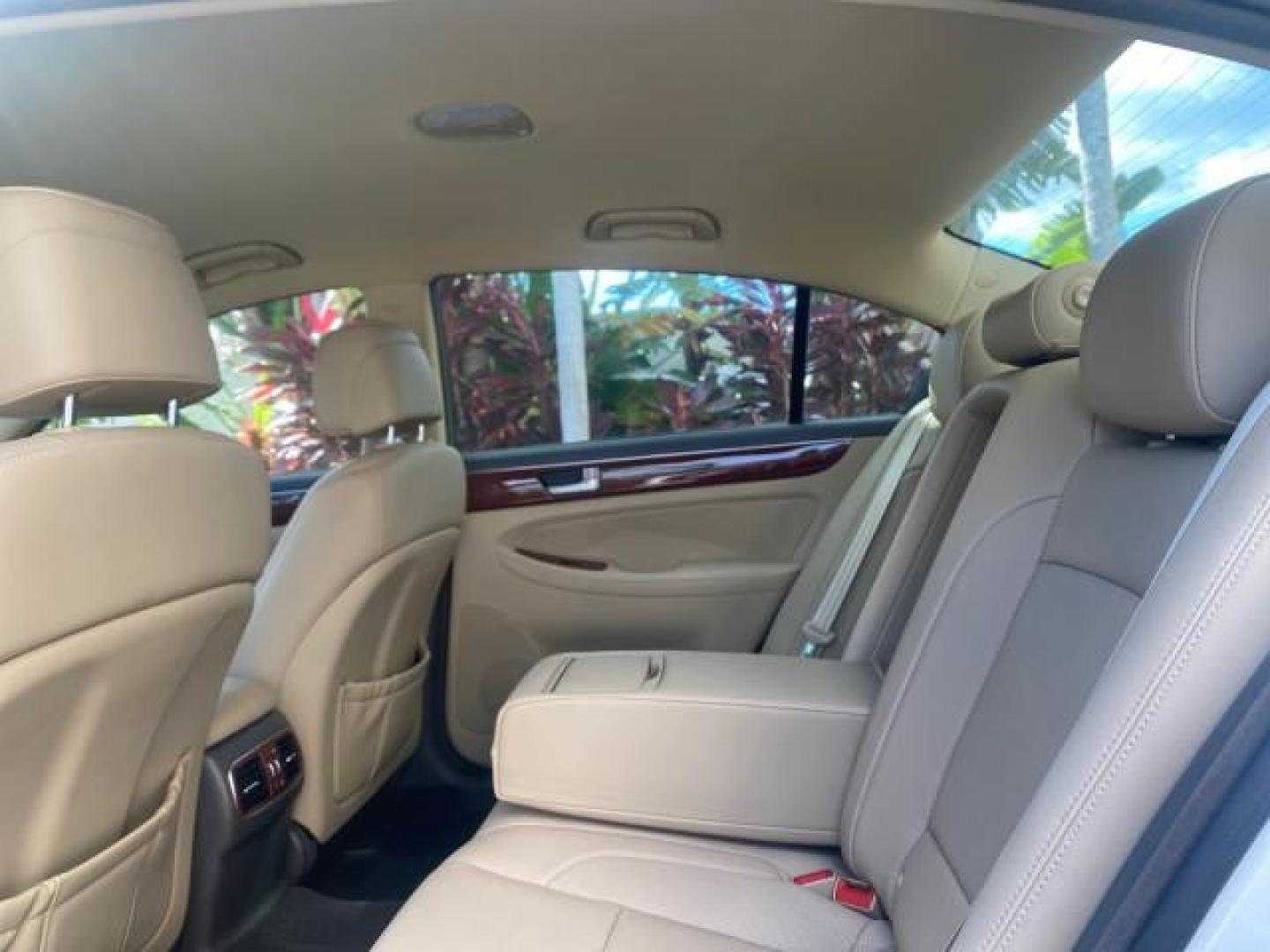 2013 White Satin Pearl /Saddle Hyundai Genesis 3.8L LOW MILES 33,576 (KMHGC4DD5DU) with an 3.8L DOHC GDI 24-Valve V6 Engine engine, Automatic transmission, located at 4701 North Dixie Hwy, Pompano Beach, FL, 33064, (954) 422-2889, 26.240938, -80.123474 - OUR WEBPAGE FLORIDACARS1.COM HAS OVER 100 PHOTOS AND FREE CARFAX LINK 2013 HYUNDAI GENESIS 3.8L VIN: KMHGC4DD5DU257871 K M H G C 4 D D 5 D U 2 5 7 8 7 1 SEDAN 4 DR 3.8L V6 F DOHC 24V GASOLINE REAR WHEEL DRIVE Features ABS Brakes Air Conditioning Alloy Wheels AM/FM Stereo Automatic Transmission Auxil - Photo#74