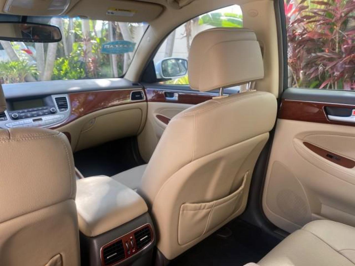 2013 White Satin Pearl /Saddle Hyundai Genesis 3.8L LOW MILES 33,576 (KMHGC4DD5DU) with an 3.8L DOHC GDI 24-Valve V6 Engine engine, Automatic transmission, located at 4701 North Dixie Hwy, Pompano Beach, FL, 33064, (954) 422-2889, 26.240938, -80.123474 - OUR WEBPAGE FLORIDACARS1.COM HAS OVER 100 PHOTOS AND FREE CARFAX LINK 2013 HYUNDAI GENESIS 3.8L VIN: KMHGC4DD5DU257871 K M H G C 4 D D 5 D U 2 5 7 8 7 1 SEDAN 4 DR 3.8L V6 F DOHC 24V GASOLINE REAR WHEEL DRIVE Features ABS Brakes Air Conditioning Alloy Wheels AM/FM Stereo Automatic Transmission Auxil - Photo#81