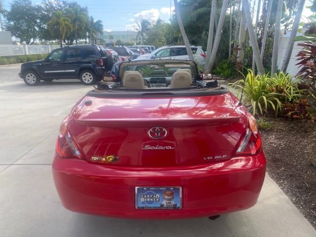 2005 Absolutely Red /Ivory Toyota Camry Solara SLE LOW MILES 63,889 (4T1FA38P85U) with an 3.3L DOHC SEFI VVT-i 24-Valve V6 Engine engine, Automatic transmission, located at 4701 North Dixie Hwy, Pompano Beach, FL, 33064, (954) 422-2889, 26.240938, -80.123474 - OUR WEBPAGE FLORIDACARS1.COM HAS OVER 100 PHOTOS AND FREE CARFAX LINK 2005 TOYOTA CAMRY SOLARA SLE V6 LOADED TOP OF THE LINE VIN: 4T1FA38P85U063157 4 T 1 F A 3 8 P 8 5 U 0 6 3 1 5 7 CONVERTIBLE 3.3L V6 F DOHC 24V GASOLINE FRONT WHEEL DRIVE Features ABS Brakes Air Conditioning Alloy Wheels AM/FM Ster - Photo#46
