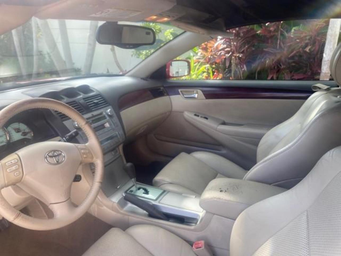 2005 Absolutely Red /Ivory Toyota Camry Solara SLE LOW MILES 63,889 (4T1FA38P85U) with an 3.3L DOHC SEFI VVT-i 24-Valve V6 Engine engine, Automatic transmission, located at 4701 North Dixie Hwy, Pompano Beach, FL, 33064, (954) 422-2889, 26.240938, -80.123474 - OUR WEBPAGE FLORIDACARS1.COM HAS OVER 100 PHOTOS AND FREE CARFAX LINK 2005 TOYOTA CAMRY SOLARA SLE V6 LOADED TOP OF THE LINE VIN: 4T1FA38P85U063157 4 T 1 F A 3 8 P 8 5 U 0 6 3 1 5 7 CONVERTIBLE 3.3L V6 F DOHC 24V GASOLINE FRONT WHEEL DRIVE Features ABS Brakes Air Conditioning Alloy Wheels AM/FM Ster - Photo#67