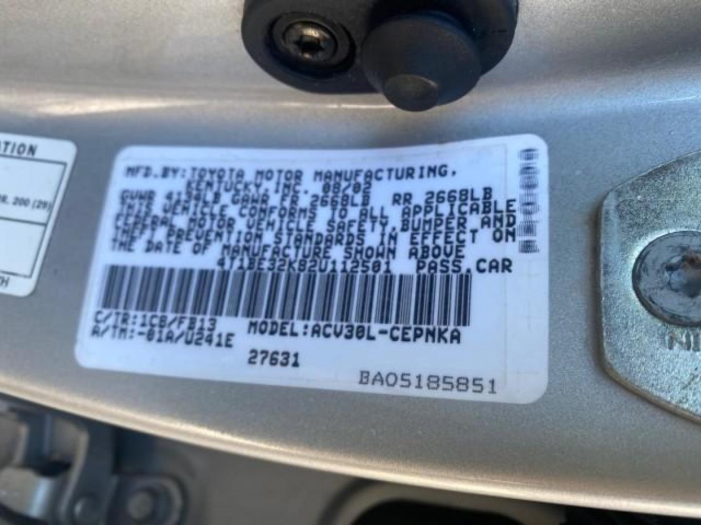 2002 Desert Sand Mica /Stone Toyota Camry LE LOW MILES 66,209 1 OWNER (4T1BE32K82U) with an 2.4L Twin-Cam EFI 16-Valve 4-Cyl Engine engine, Automatic transmission, located at 4701 North Dixie Hwy, Pompano Beach, FL, 33064, (954) 422-2889, 26.240938, -80.123474 - OUR WEBPAGE FLORIDACARS1.COM HAS OVER 100 PHOTOS AND FREE CARFAX LINK 2002 TOYOTA CAMRY LE AUTO ICE COLD AC VIN: 4T1BE32K82U112501 4 T 1 B E 3 2 K 8 2 U 1 1 2 5 0 1 SEDAN 4 DR 2.4L I4 F DOHC 16V GASOLINE 32 MPG FRONT WHEEL DRIVE Features ABS Brakes Air Conditioning AM/FM Stereo Automatic Transmissio - Photo#71